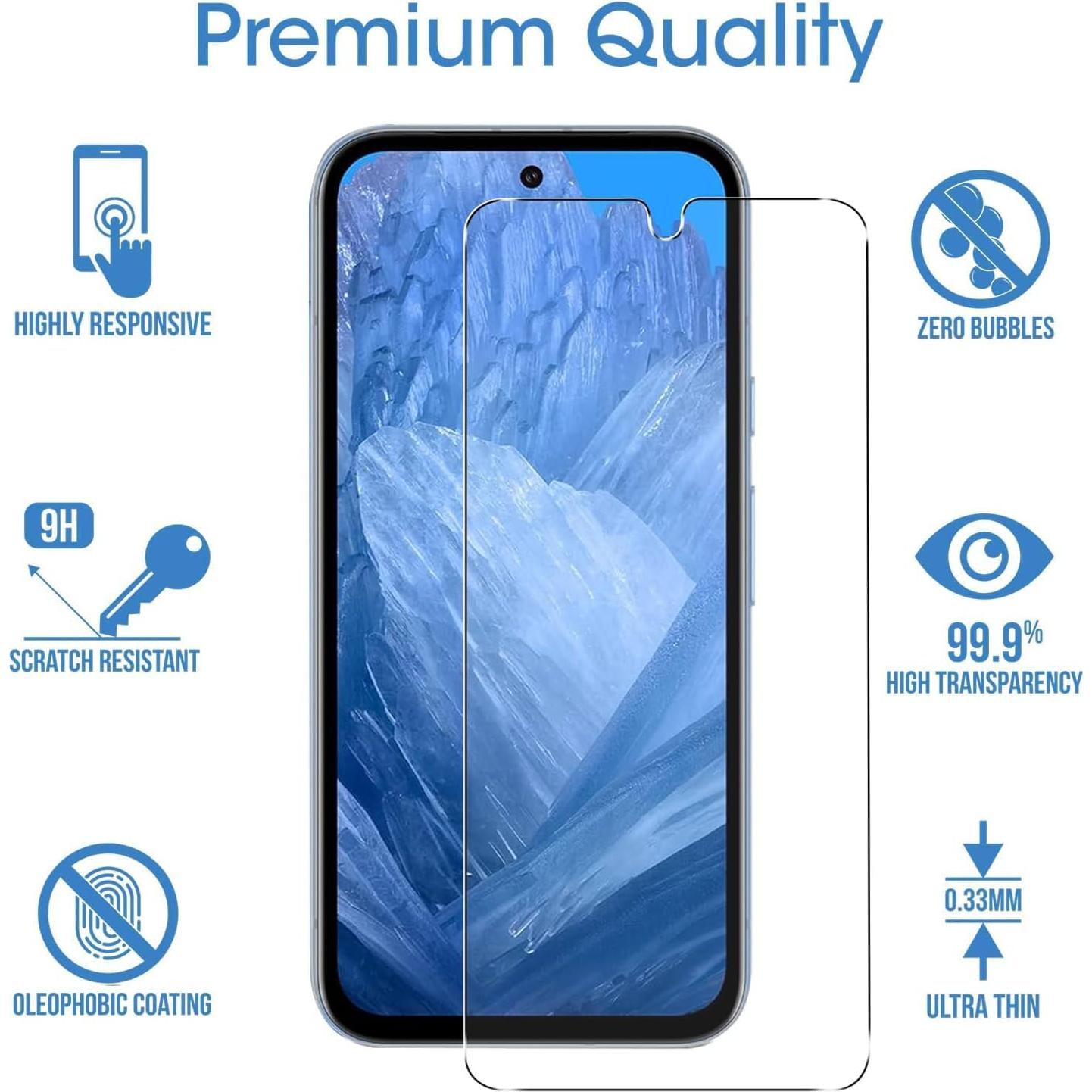 Protector de Pantalla Vidrio Templado amFilm para Google Pixel 8A