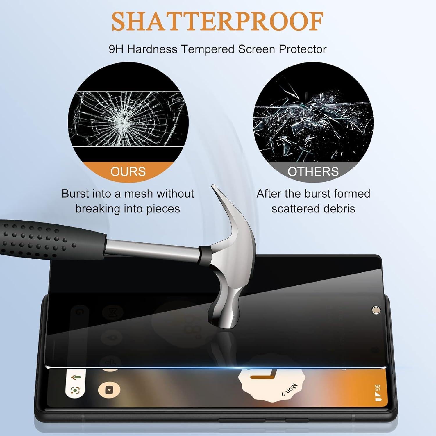 Protector de Pantalla Privado Vidrio Templado Google Pixel 6A