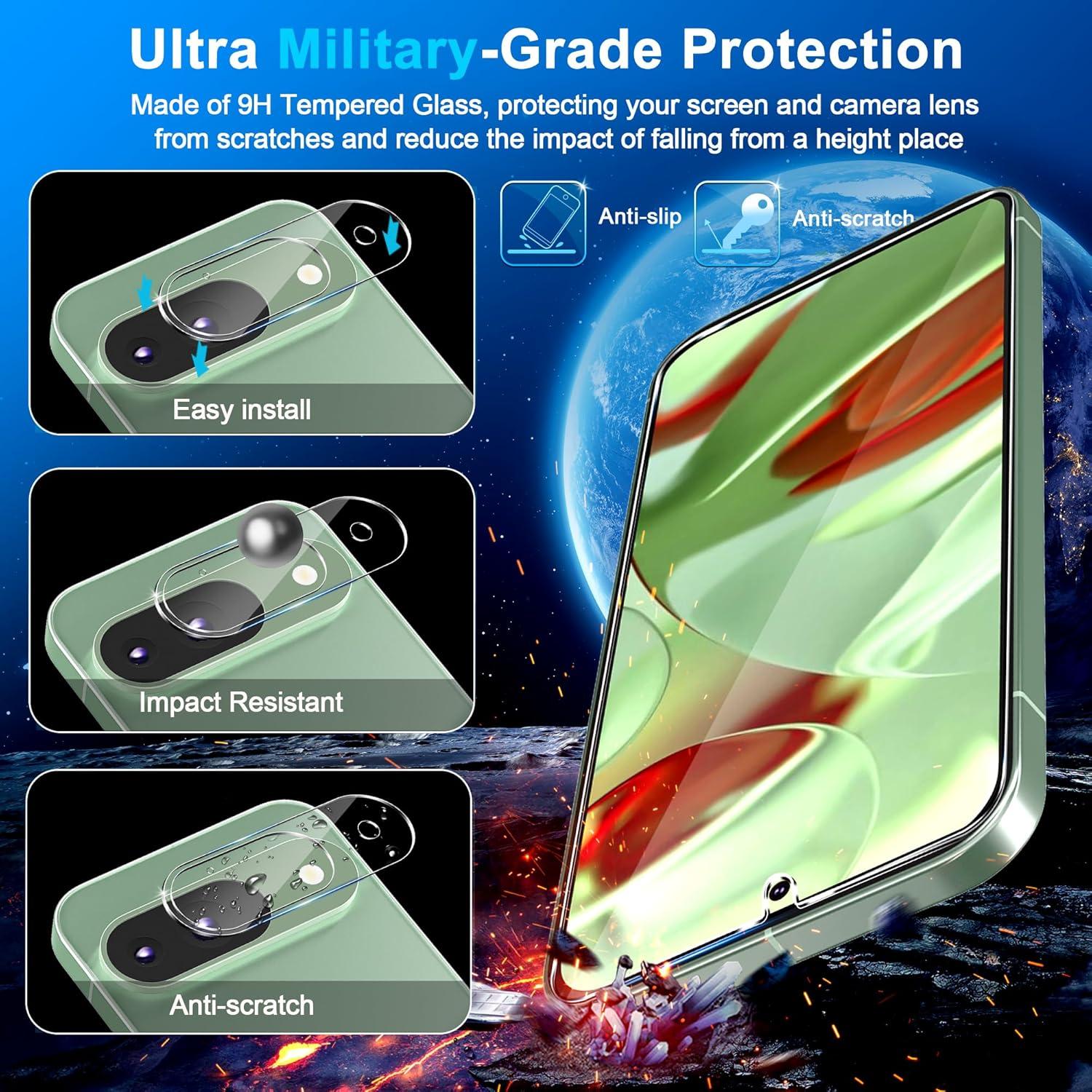 Paquete de 6 Protectores de Pantalla Vidrio Templado Google Pixel 9