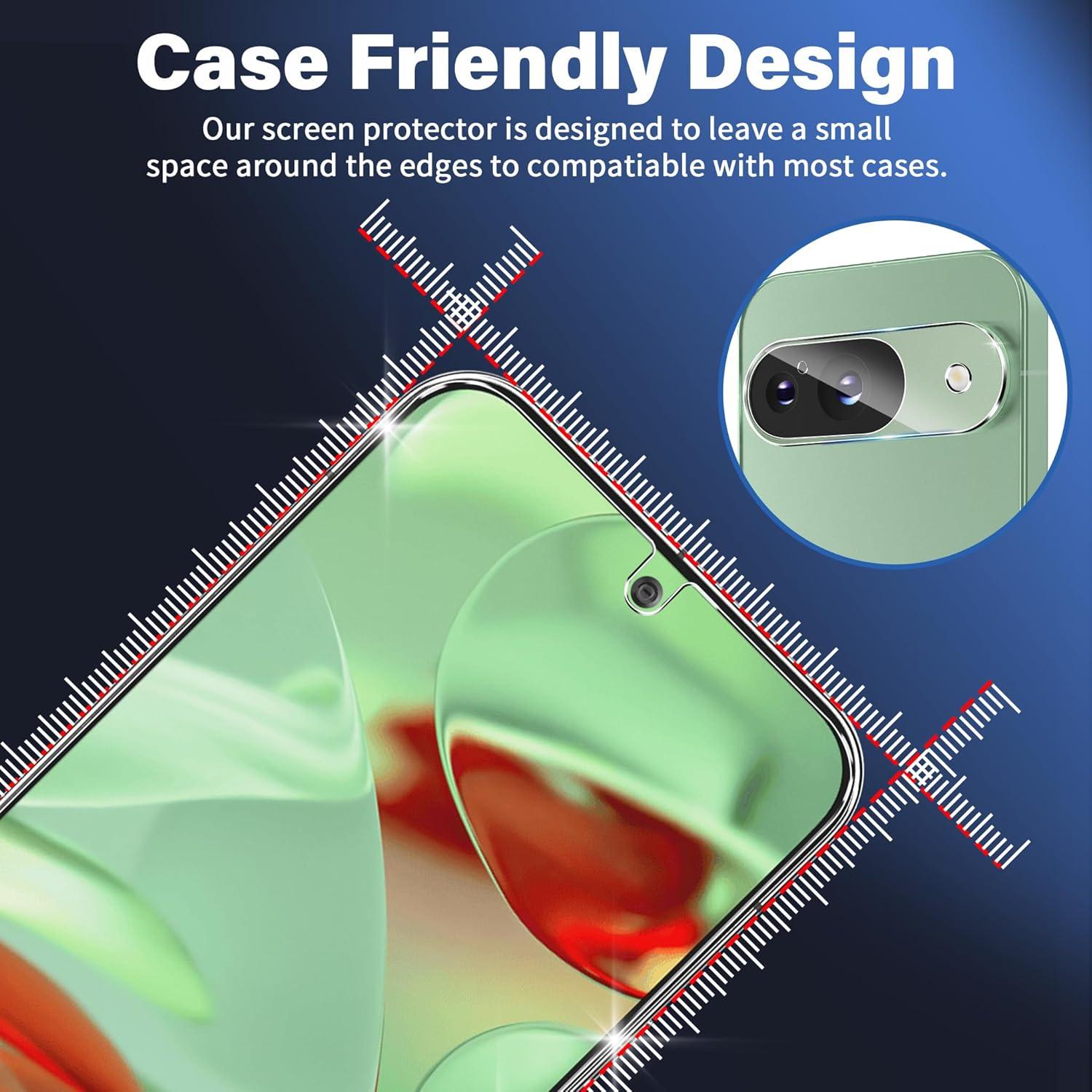 Paquete de 6 Protectores de Pantalla Vidrio Templado Google Pixel 9