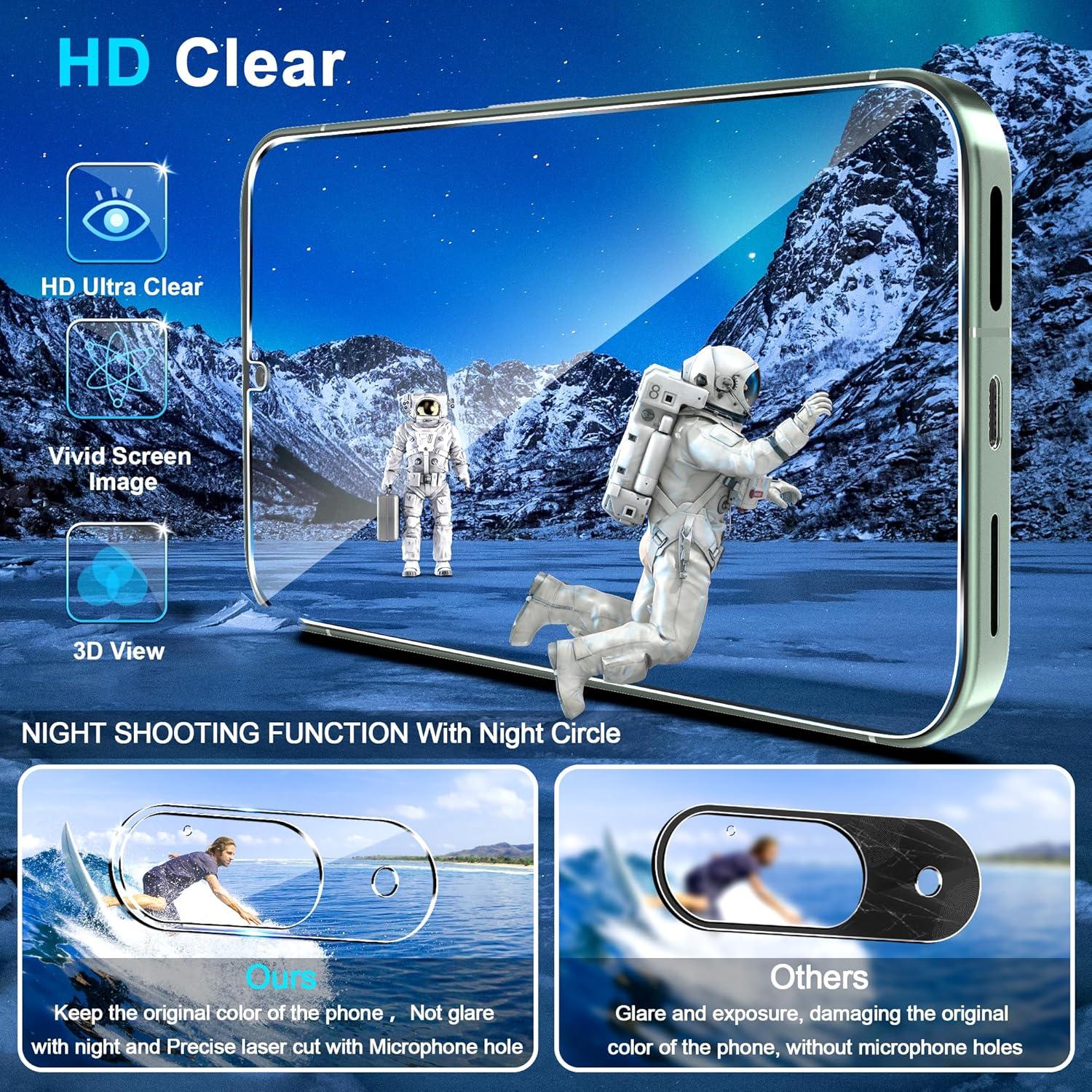 Paquete de 6 Protectores de Pantalla Vidrio Templado Google Pixel 9