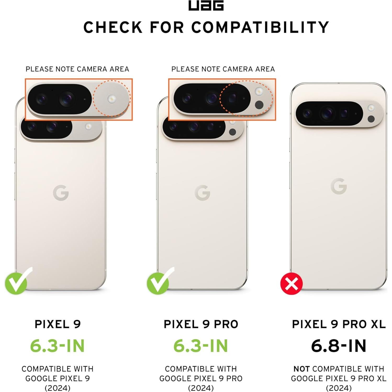 Protector de Pantalla UAG para Google Pixel 9/9 Pro - Vidrio Templado HD