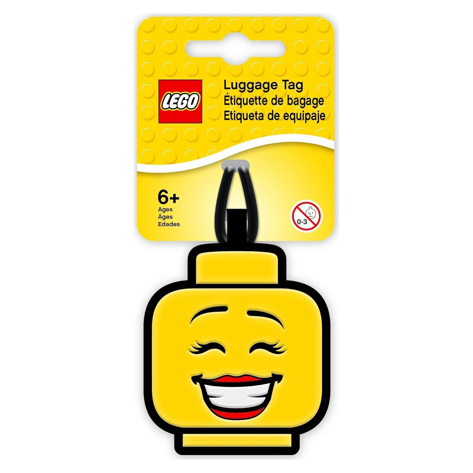 Etiqueta de Maleta de Silicona LEGO Cara de Chica 13.97 CM