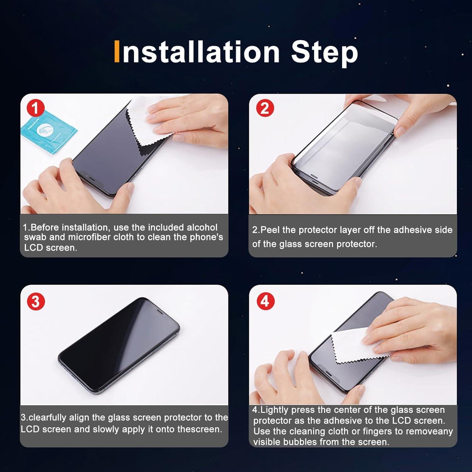 Protector de Pantalla Privado Mikoyi para Google Pixel 9 - 2x Vidrio Templado 9H + 2x Lente