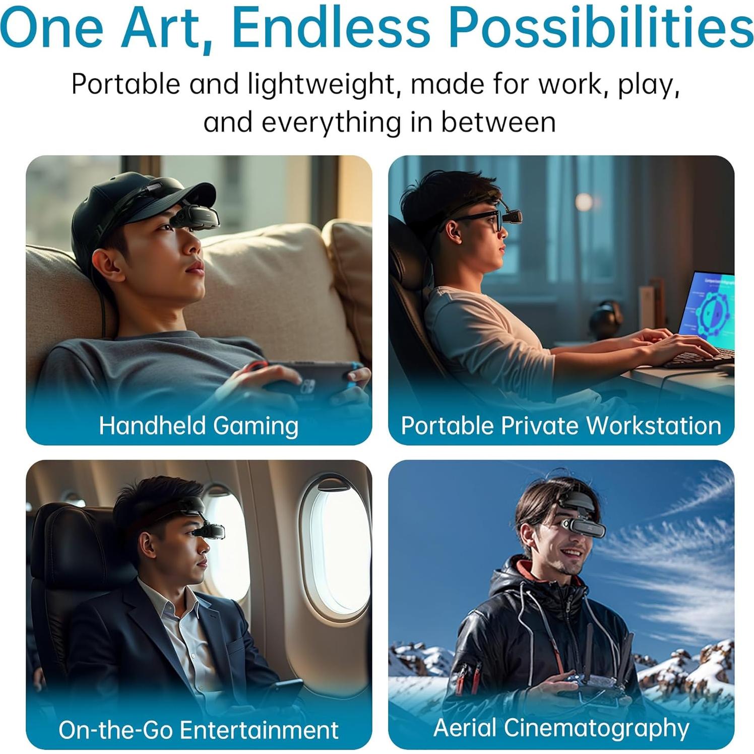 GOOVIS Art XR Pantalla Montada en la Cabeza 110'' FHD Micro-OLED