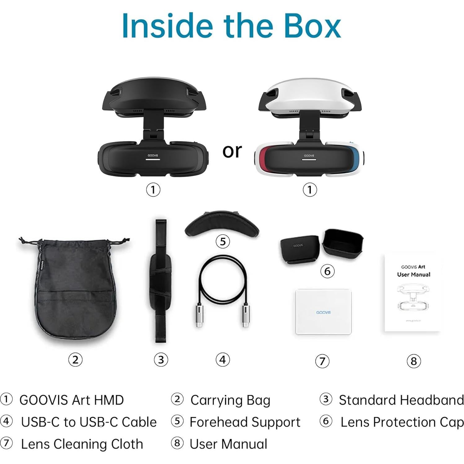 GOOVIS Art XR Pantalla Montada en la Cabeza 110'' FHD Micro-OLED