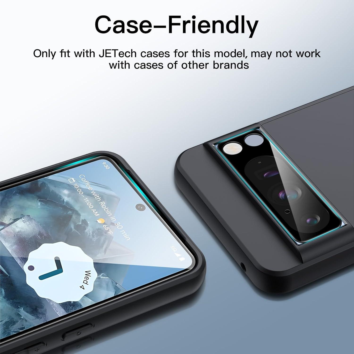 Protector de Pantalla JETech para Google Pixel 8 Pro - Vidrio Templado HD, 2 Piezas