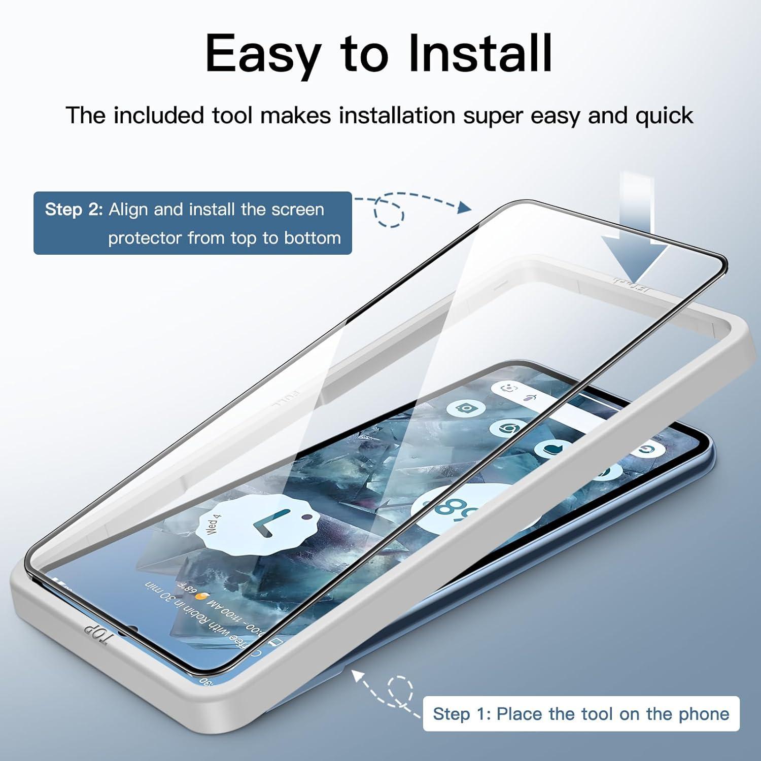 Protector de Pantalla JETech para Google Pixel 8 Pro - Vidrio Templado HD, 2 Piezas