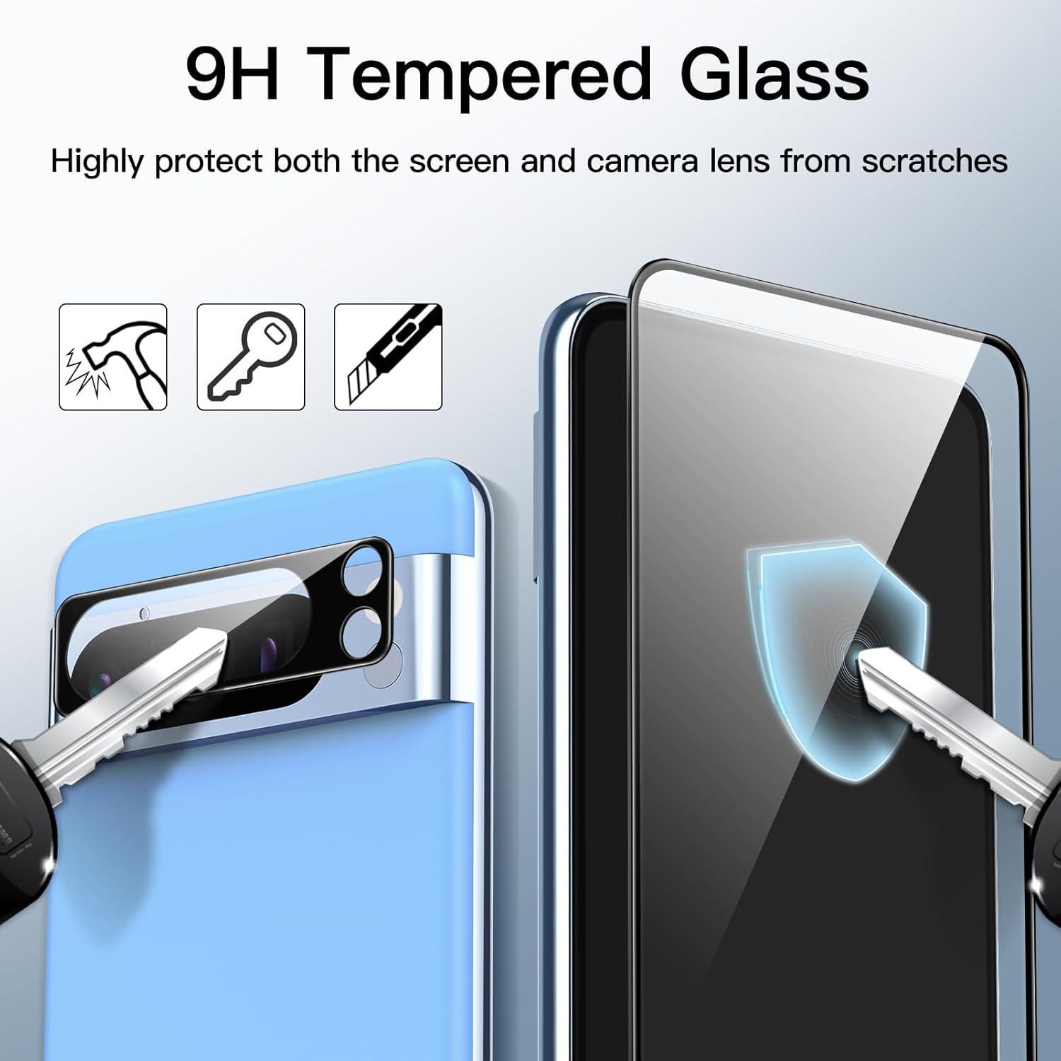 Protector de Pantalla JETech para Google Pixel 8 Pro - Vidrio Templado HD, 2 Piezas