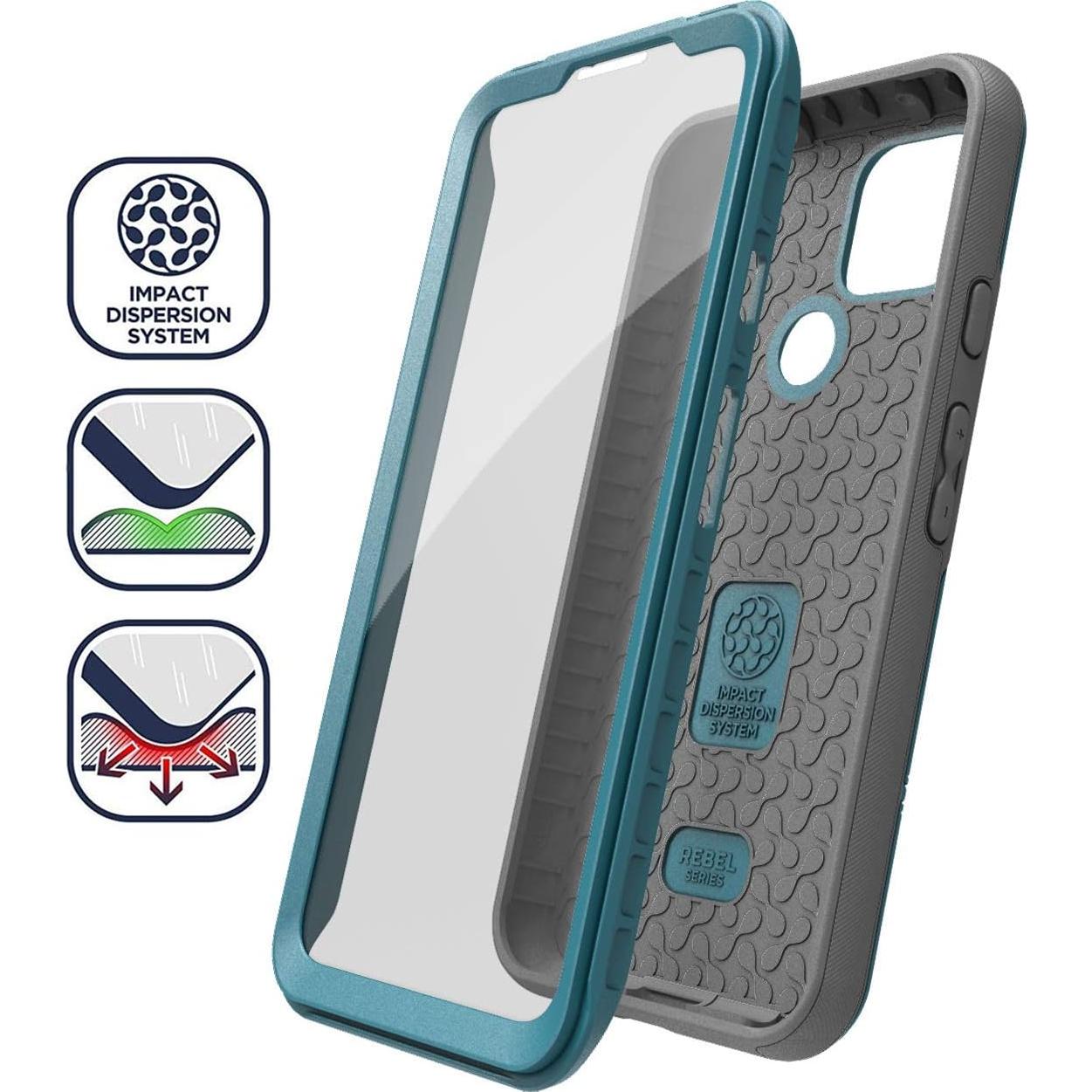 Funda Protectora Encased RebelShield para Google Pixel 4a 5G - Azul