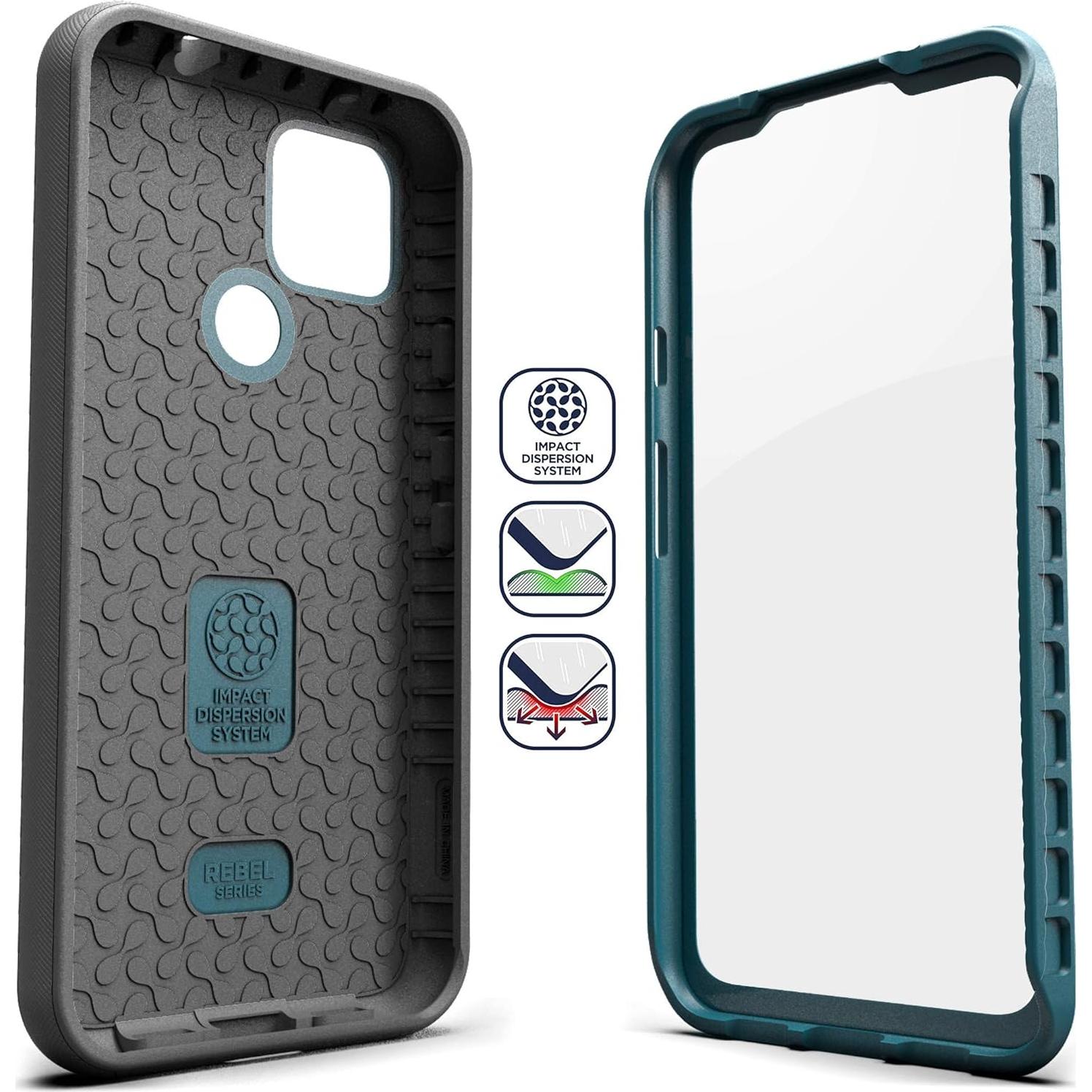 Funda Protectora Encased RebelShield para Google Pixel 4a 5G - Azul