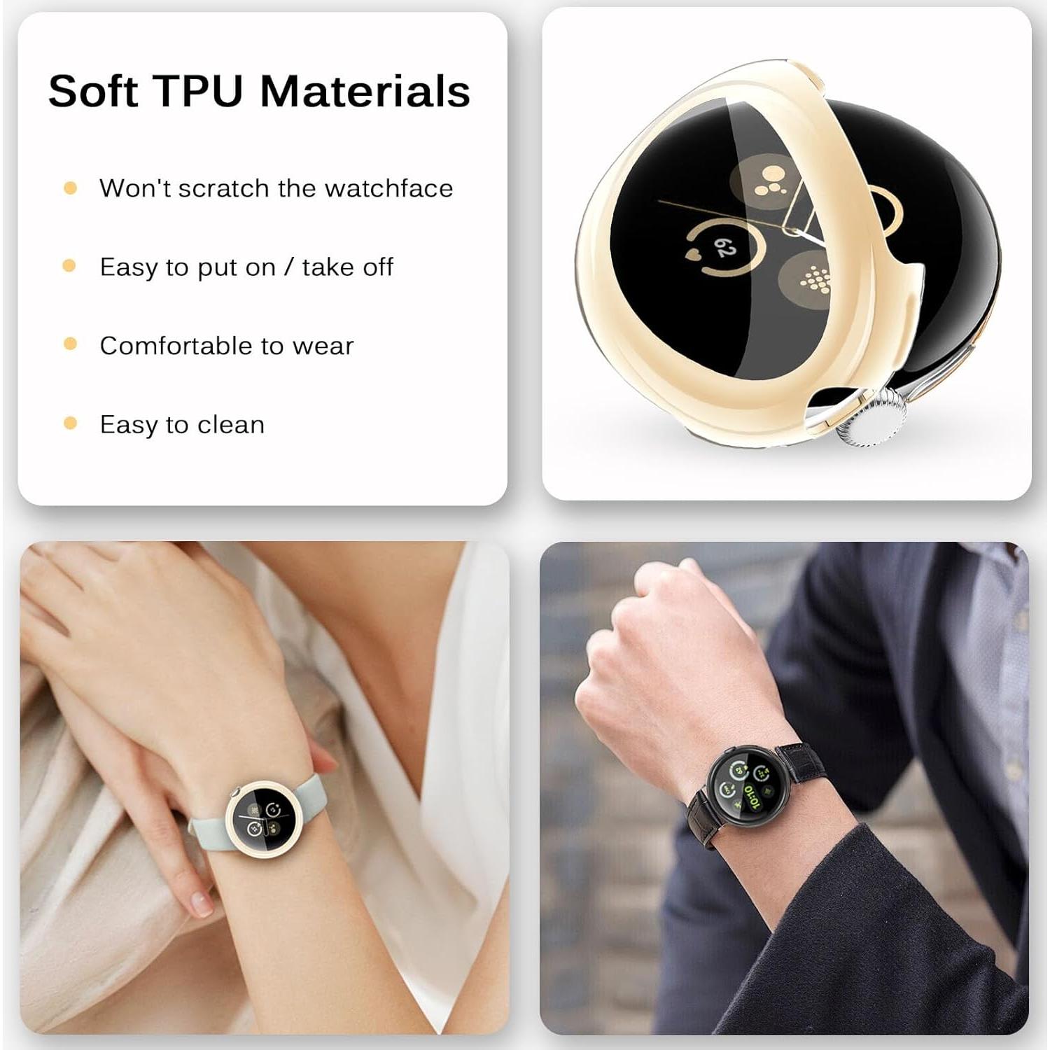 Funda Protectora TPU RICHONE para Google Pixel Watch 3 45mm - 5 Colores