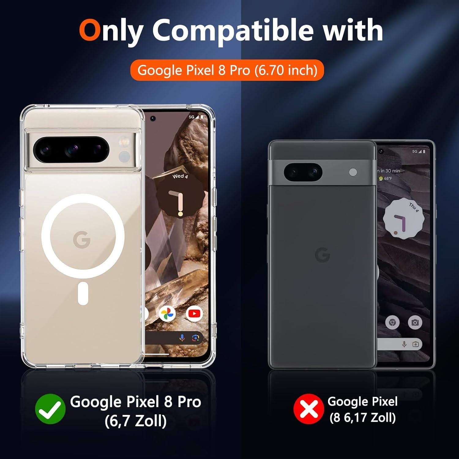 Carcasa Ottplus para Google Pixel 8 Pro con Protector de Pantalla