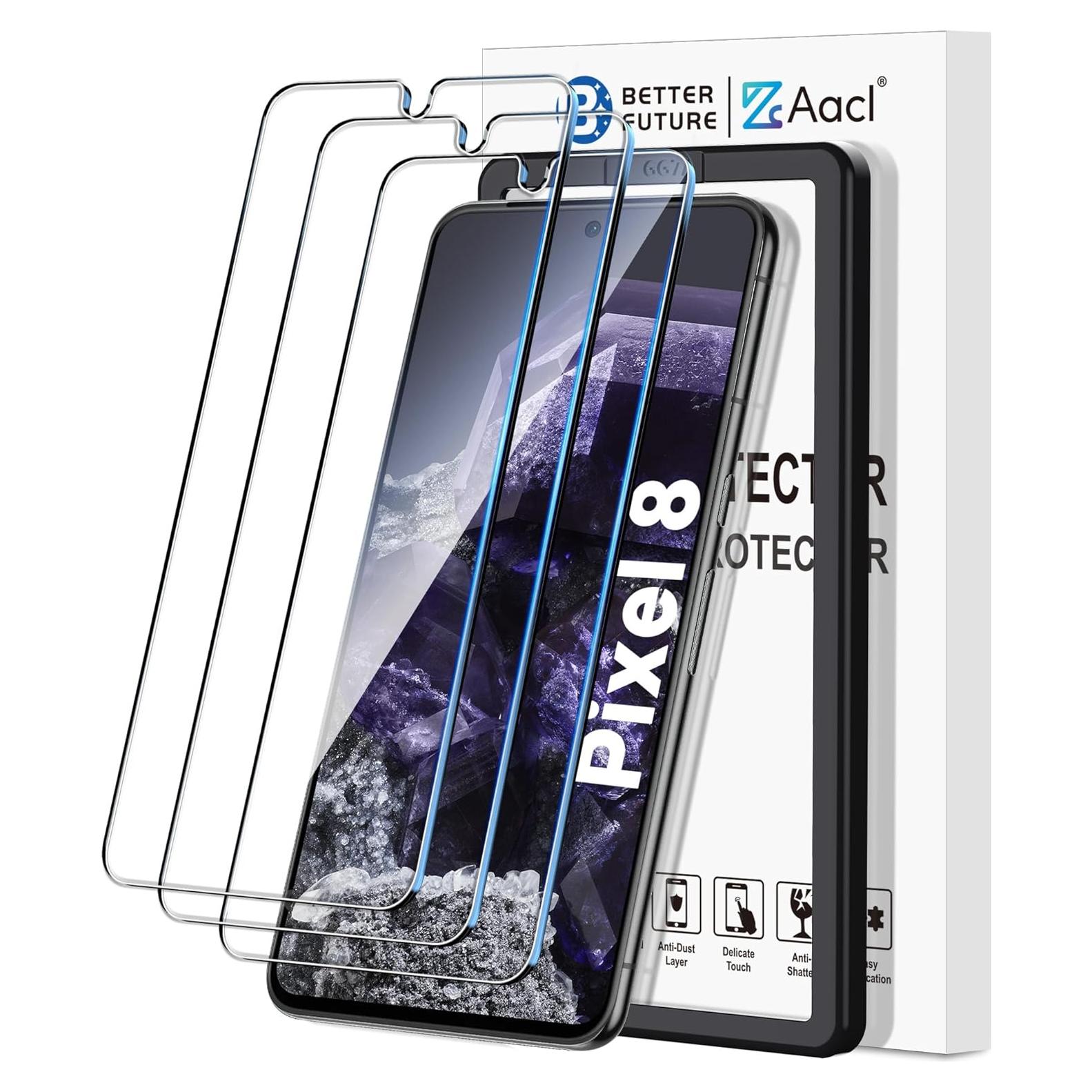 Protector de Pantalla Vidrio Templado AACL para Google Pixel 8 3-Pack