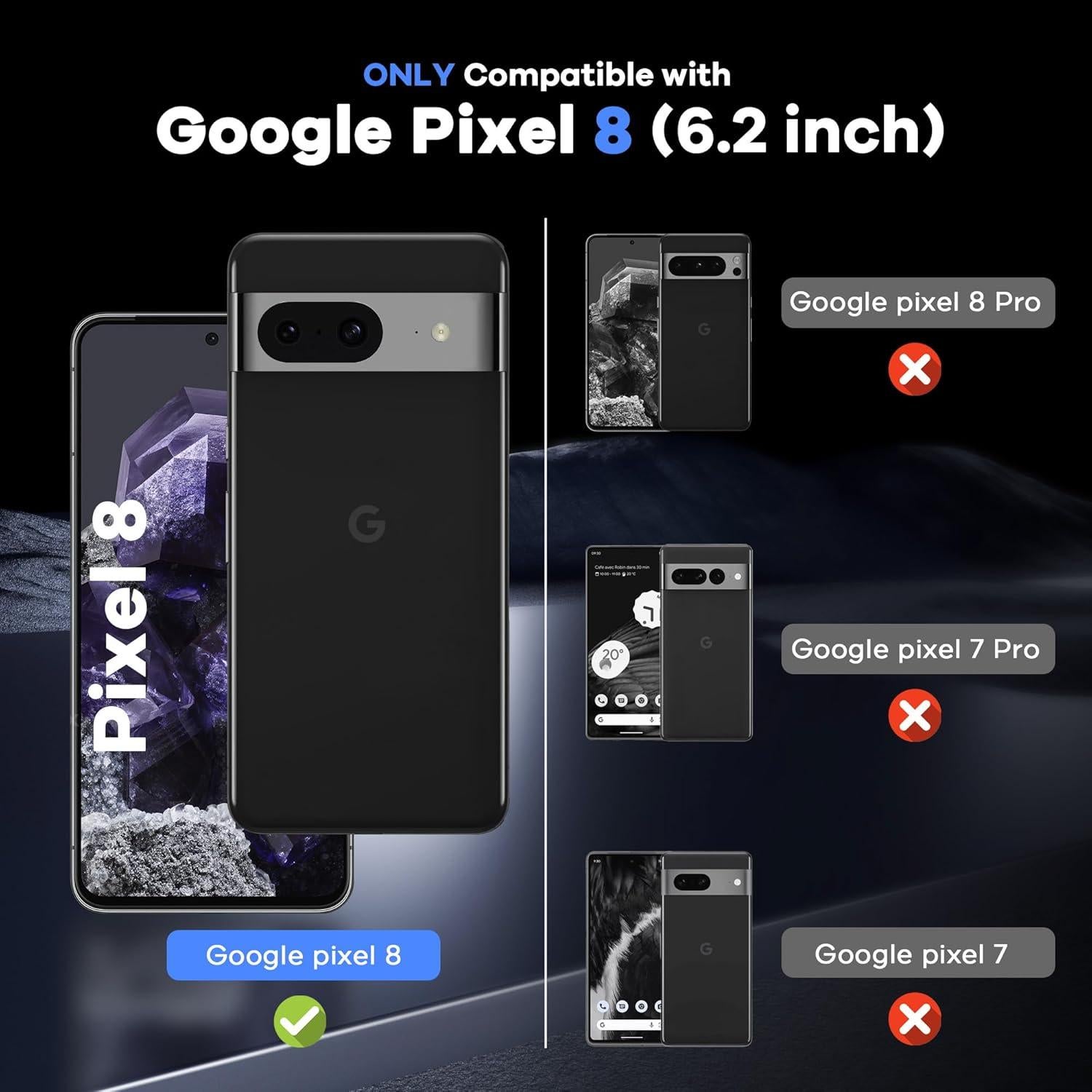 Protector de Pantalla Vidrio Templado AACL para Google Pixel 8 3-Pack