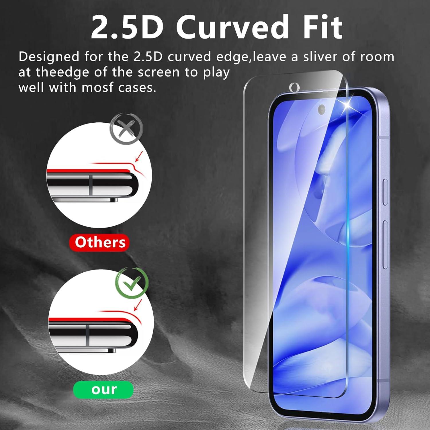 Paquete de 3 Protectores de Pantalla y Lente para Google Pixel 9A