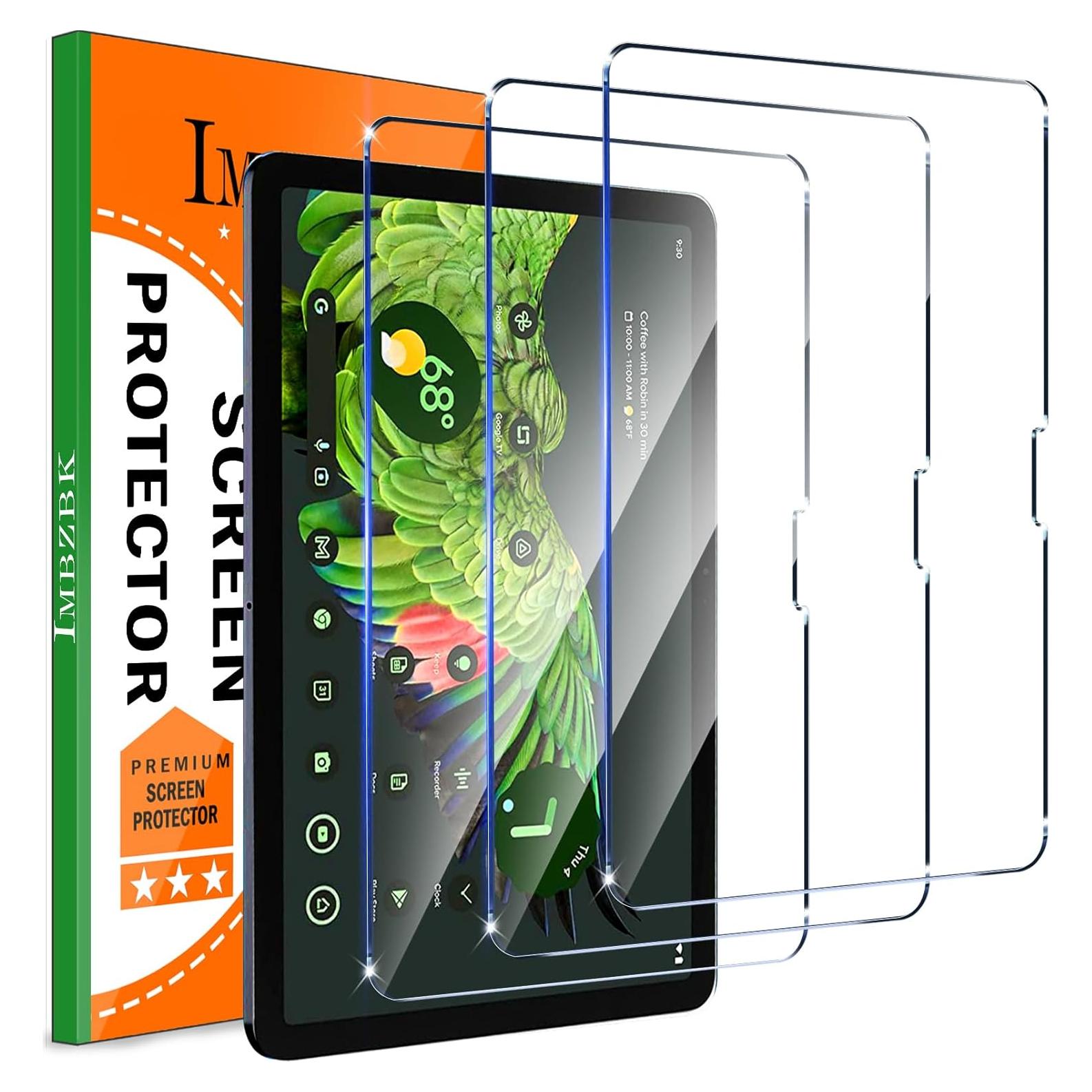 Protector de Pantalla IMBZBK para Google Pixel Tablet 2023 - 3 Paquete, Vidrio Templado Ultra HD, Anti-Rasguños