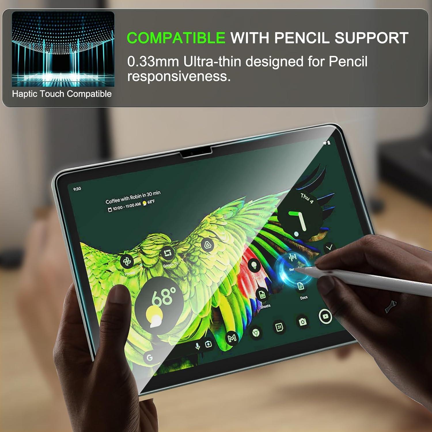 Protector de Pantalla IMBZBK para Google Pixel Tablet 2023 - 3 Paquete, Vidrio Templado Ultra HD, Anti-Rasguños