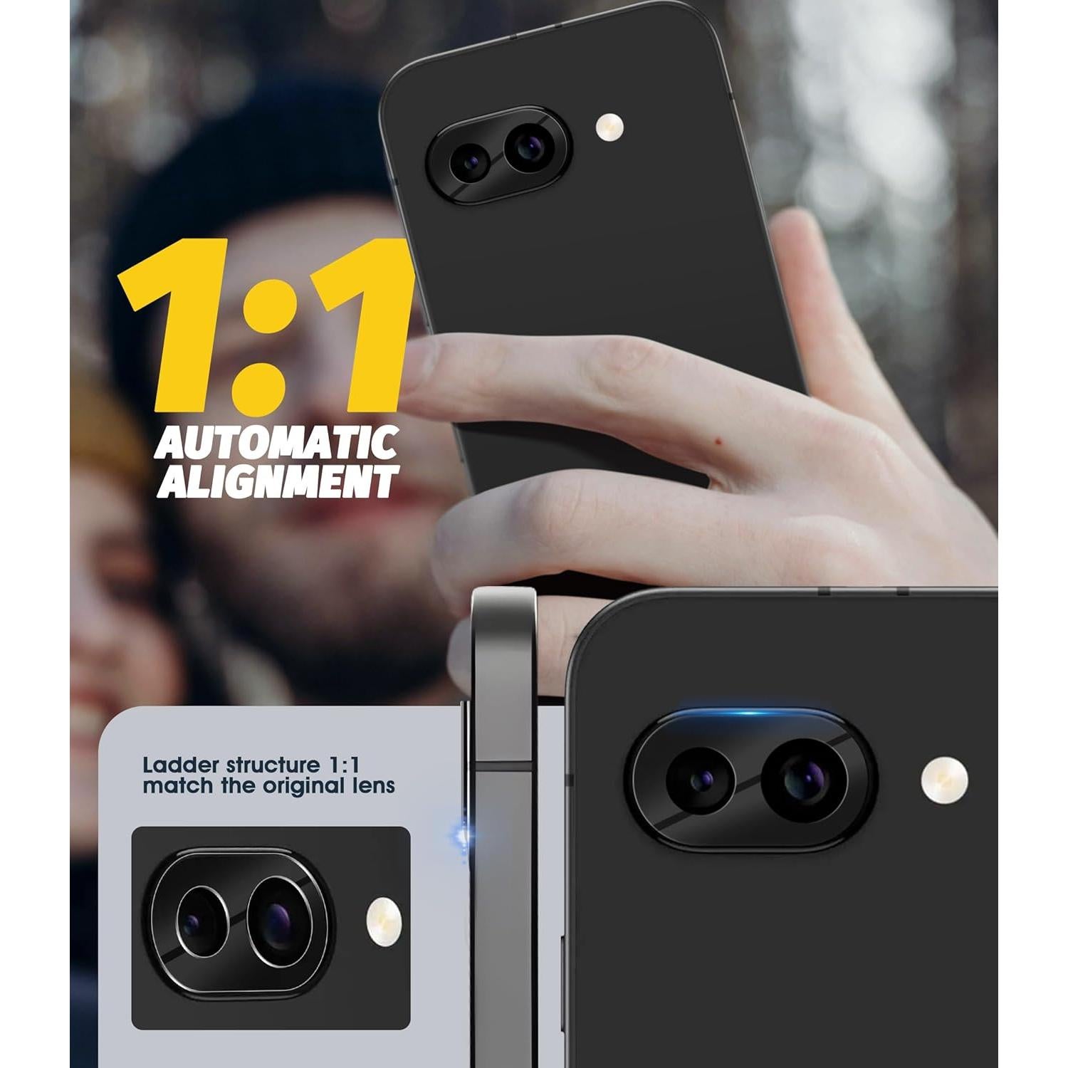 Protector de Lente de Cámara Orzero para Google Pixel 9a - 3 Unidades