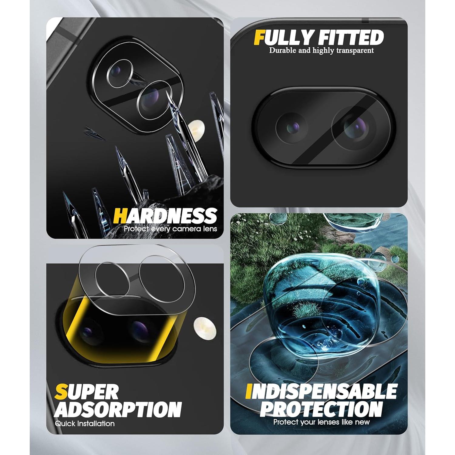 Protector de Lente de Cámara Orzero para Google Pixel 9a - 3 Unidades