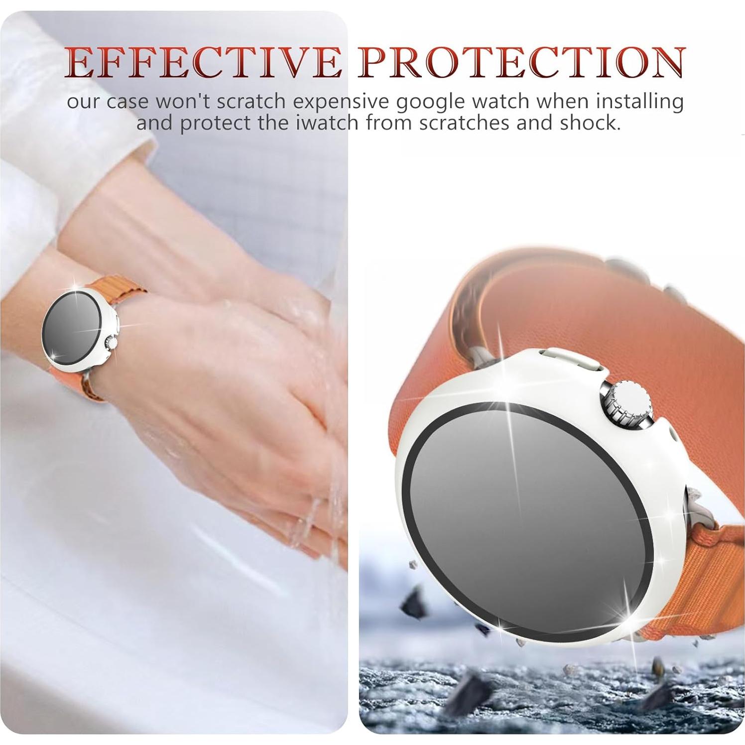 Funda Dura Blanca para Google Pixel Watch 3 45mm - Protector HD