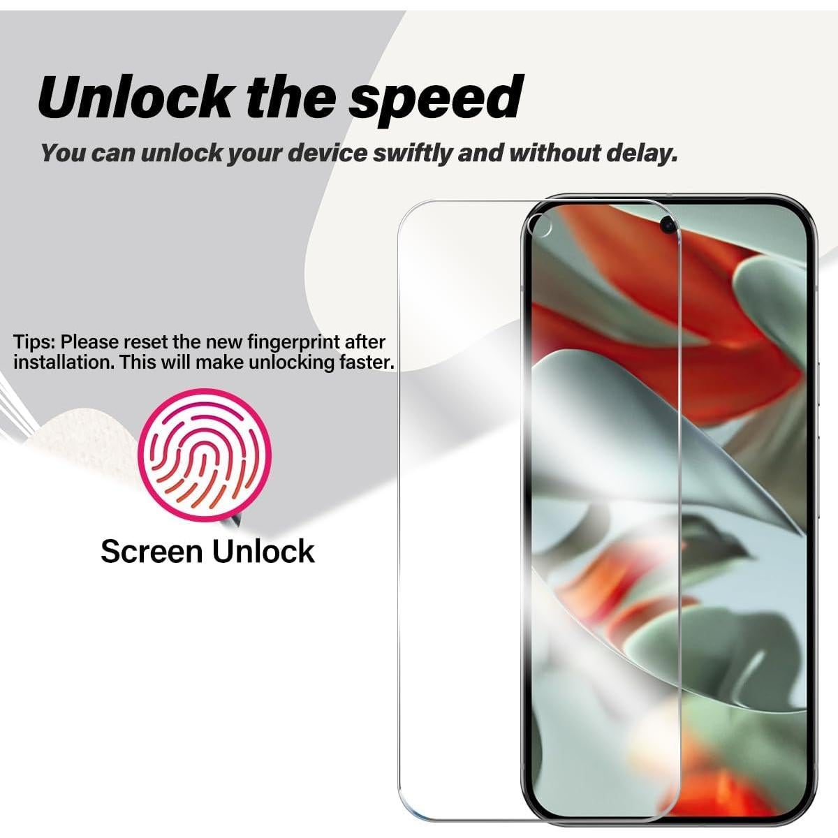 Pixel 9 Pro Tempered Glass Screen Protector + Camera Lens Protector [ 2 + 2 Pack ][Not Fingerprint Unlock] [Anti-Scratch] [Case Friendly] Clear HD Protective Film for Google Pixel 9 Pro 5G