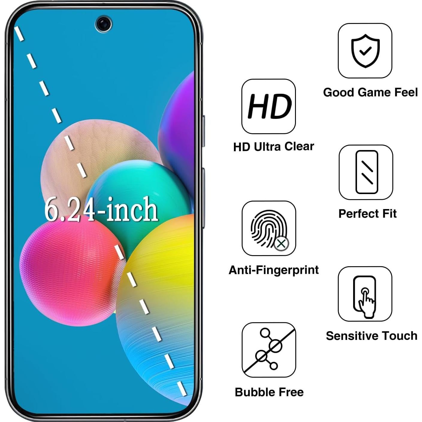 Protector de Pantalla Privado Bencuku para Google Pixel 9 2 Pack