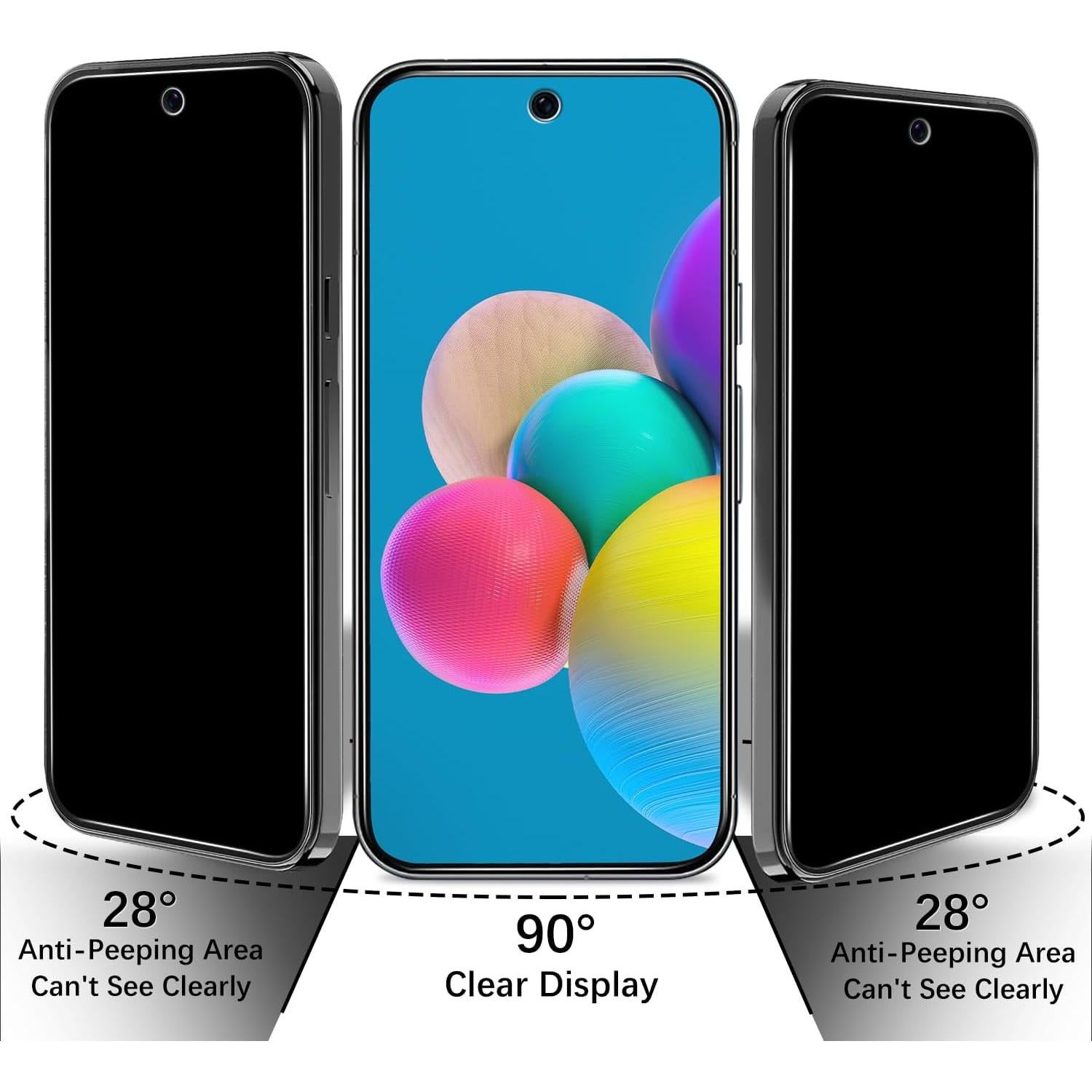 Protector de Pantalla Privado Bencuku para Google Pixel 9 2 Pack