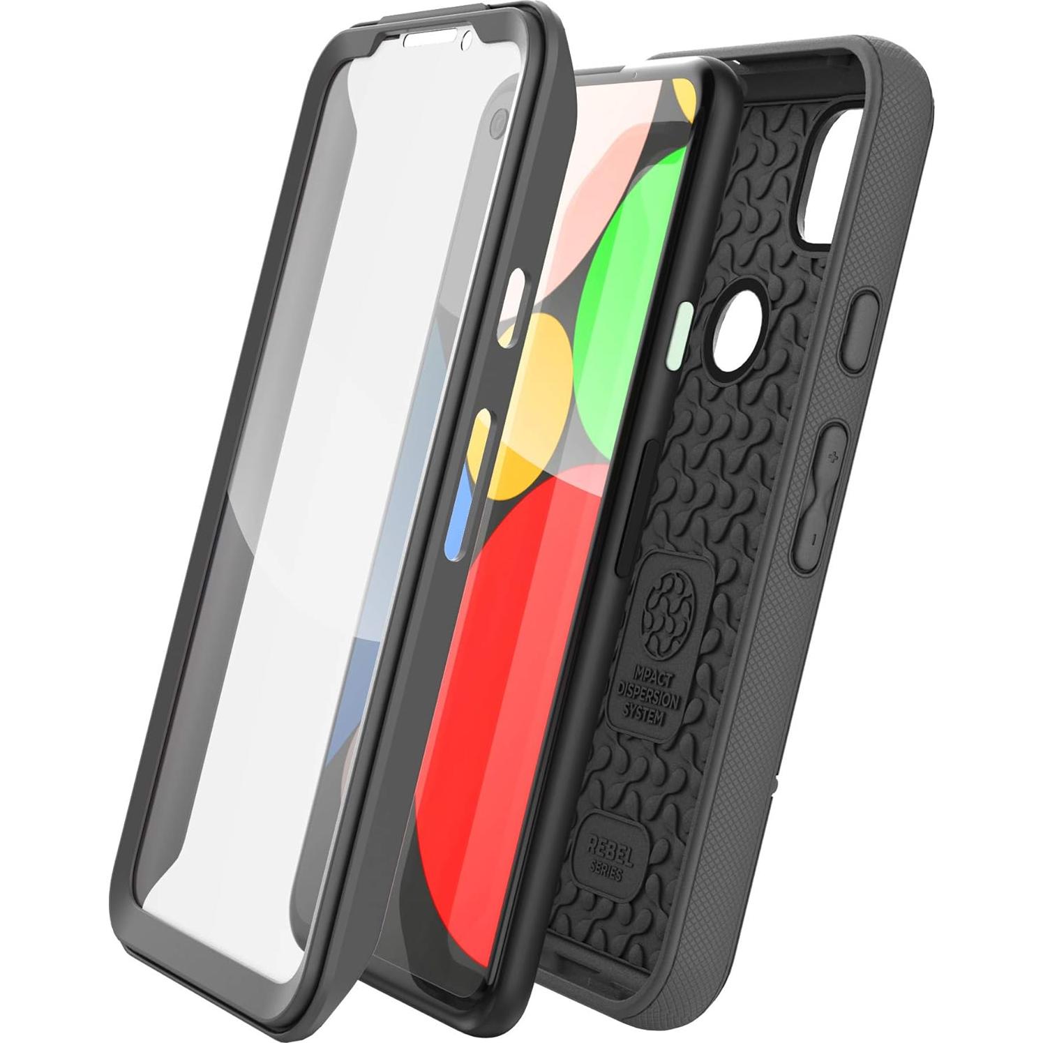 Funda Encased Rebel Shield para Google Pixel 4a - Negro