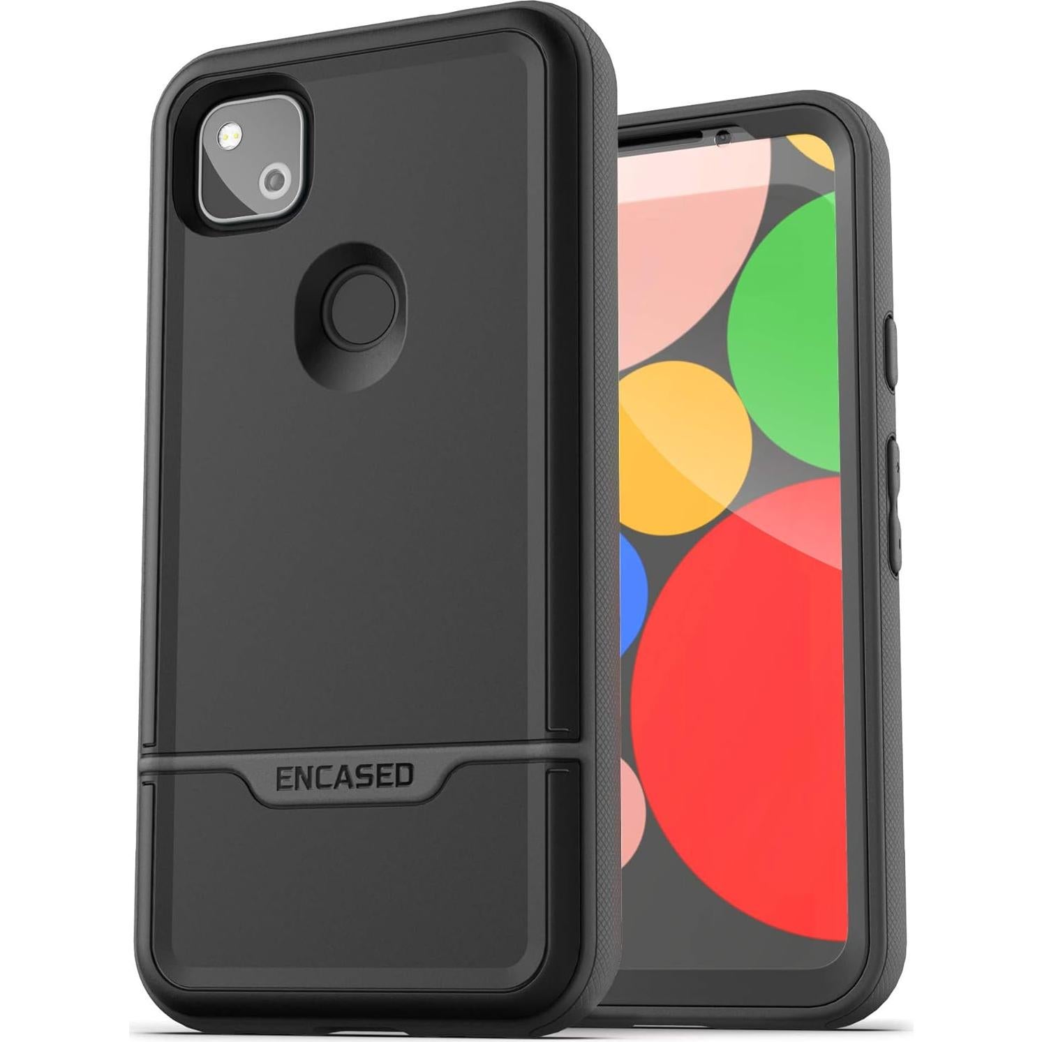 Funda Encased Rebel Shield para Google Pixel 4a - Negro