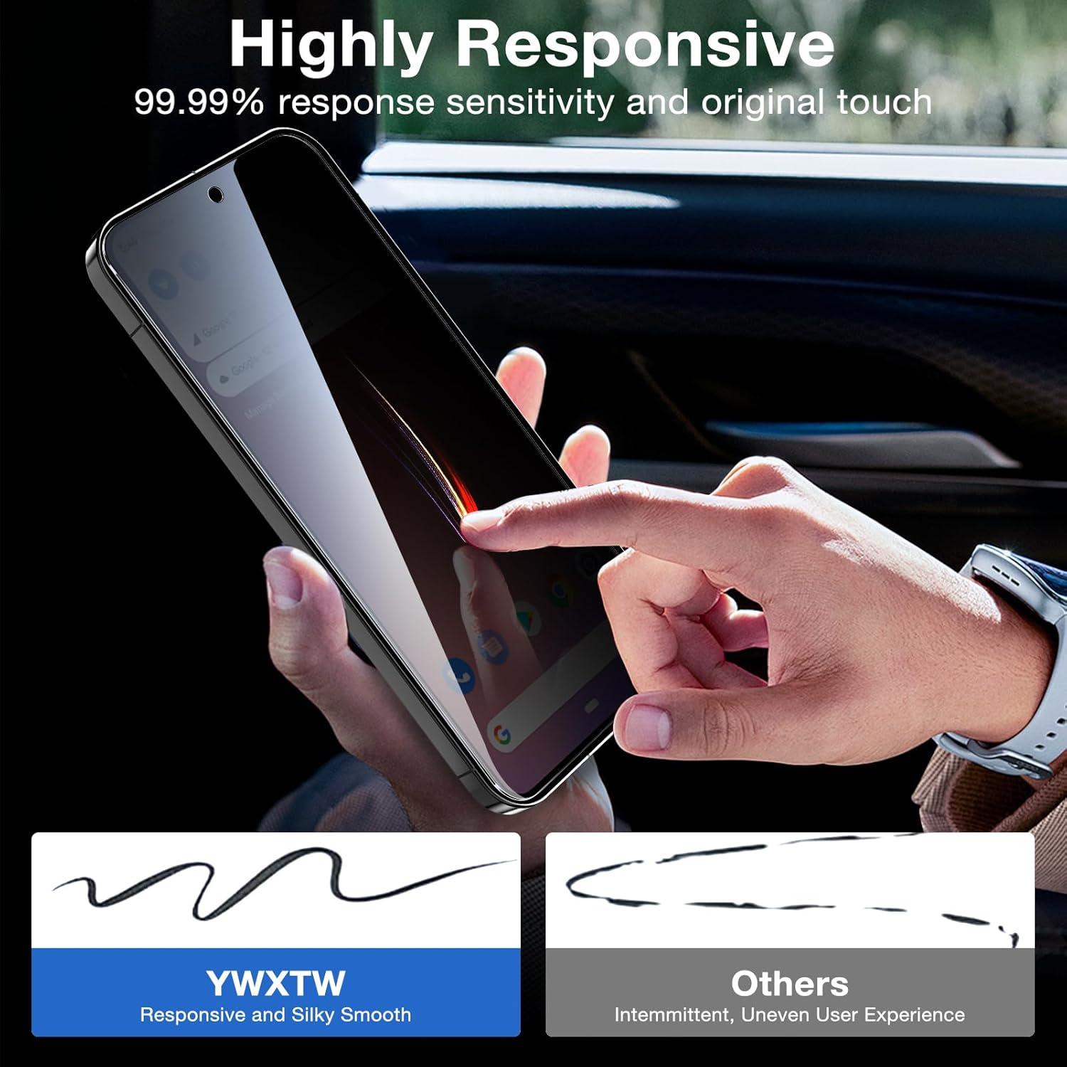 Protector de Pantalla Privado YWXTW para Google Pixel 9/9 Pro