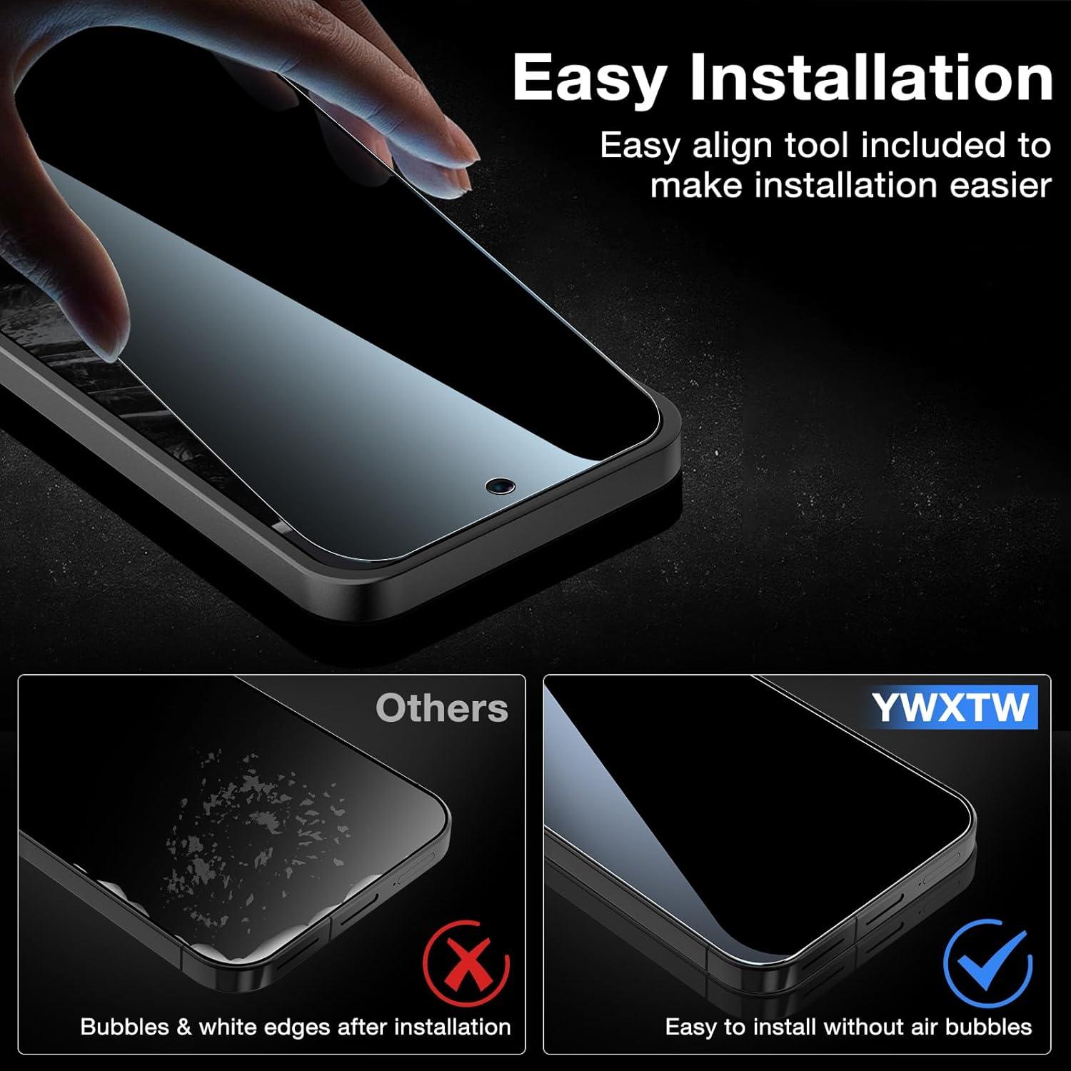 Protector de Pantalla Privado YWXTW para Google Pixel 9/9 Pro