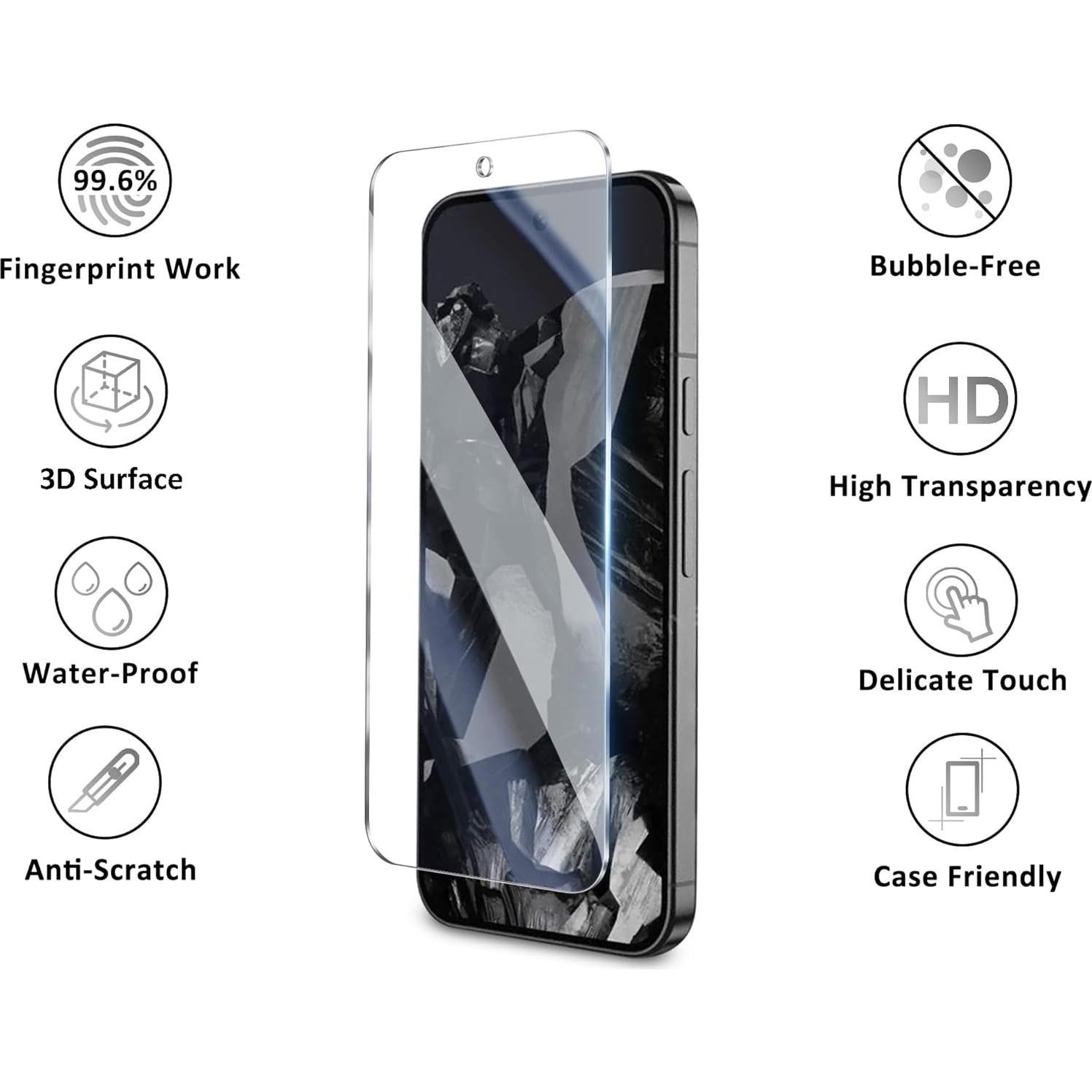 Protector de Pantalla Vidrio Templado V-PORYADKU para Google Pixel 9/9 Pro 9H