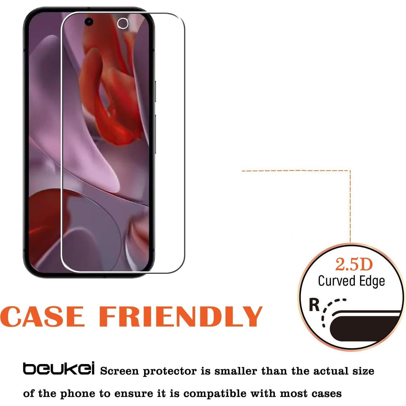 Protector de Pantalla Vidrio Templado Beukei para Google Pixel 9A