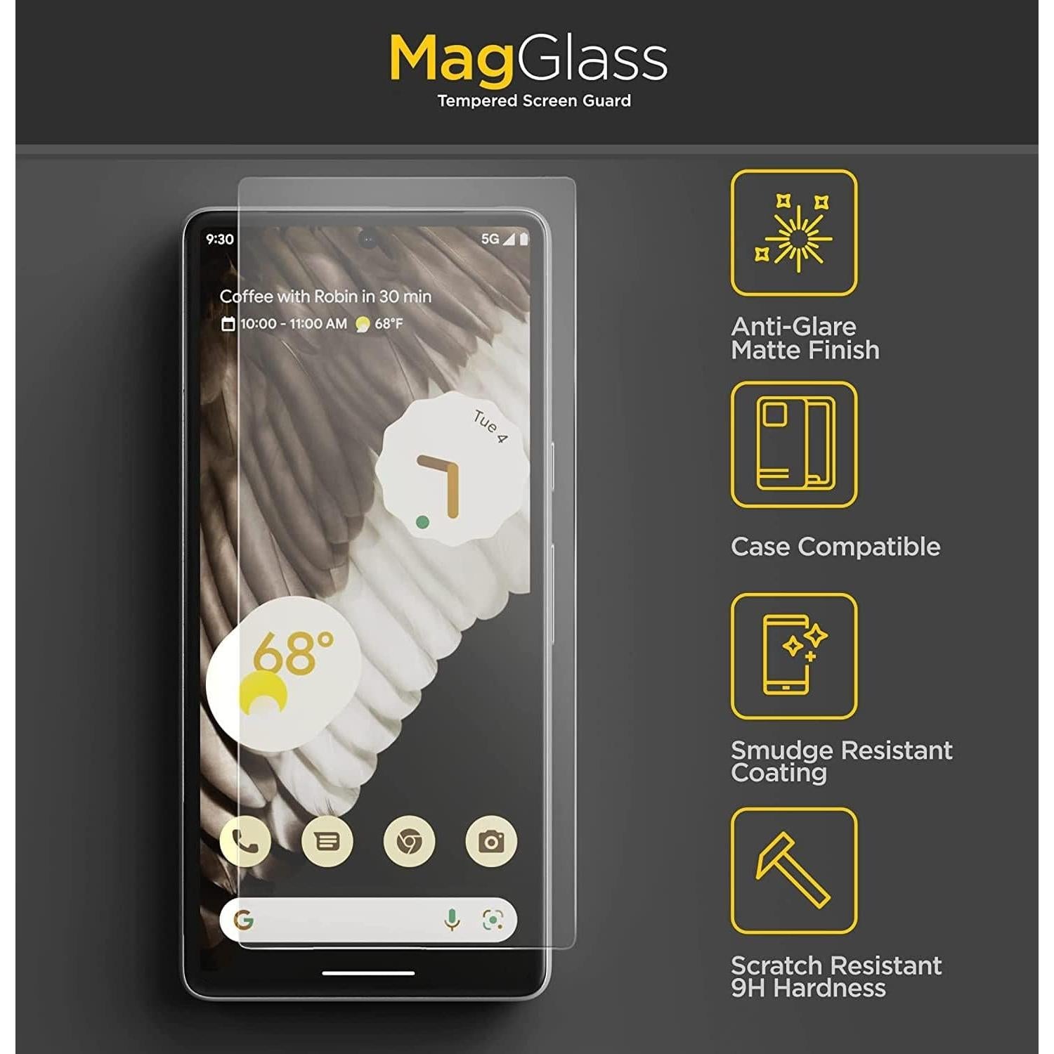 Protector de Pantalla Mate MagGlass para Google Pixel 7A - Vidrio Templado 9H Anti Reflejos