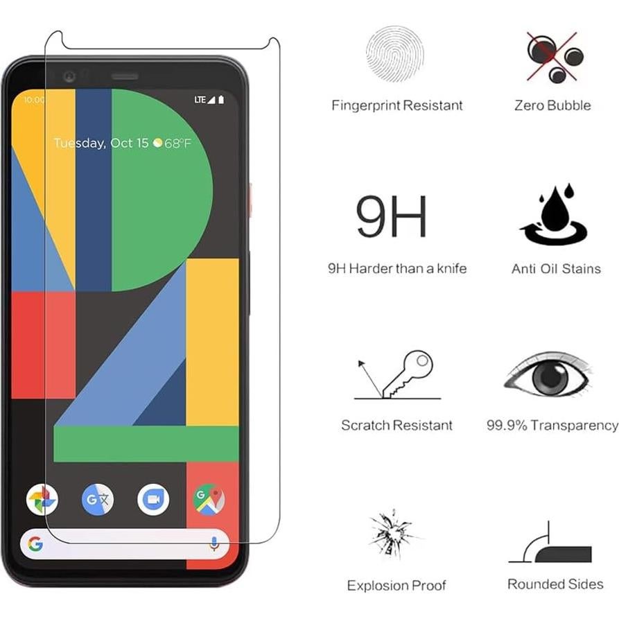 Protector de Pantalla Vidrio Templado ZYHKJYL para Google Pixel 4