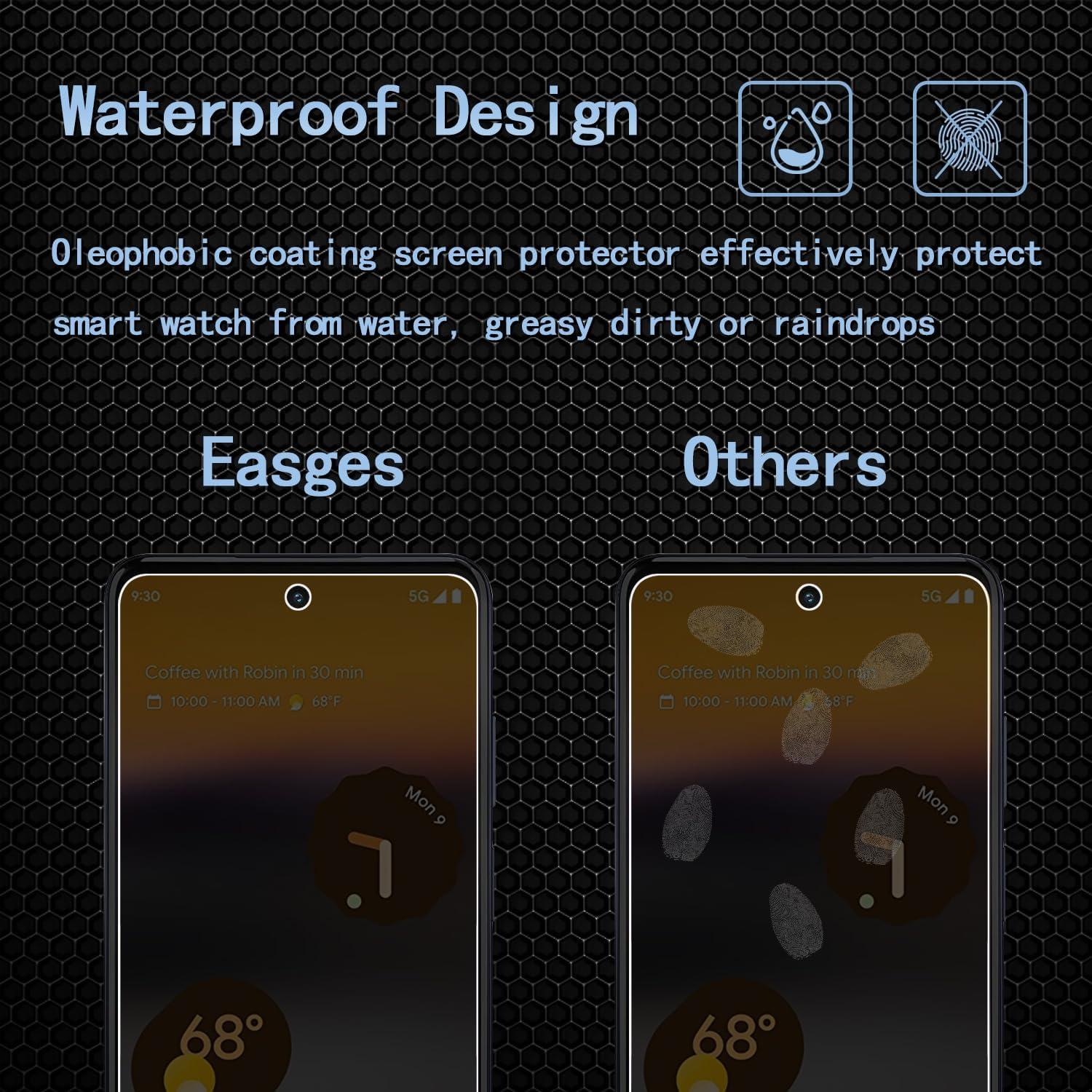 Paquete de 3 Protectores de Pantalla Privados Easges para Google Pixel 6A 9H