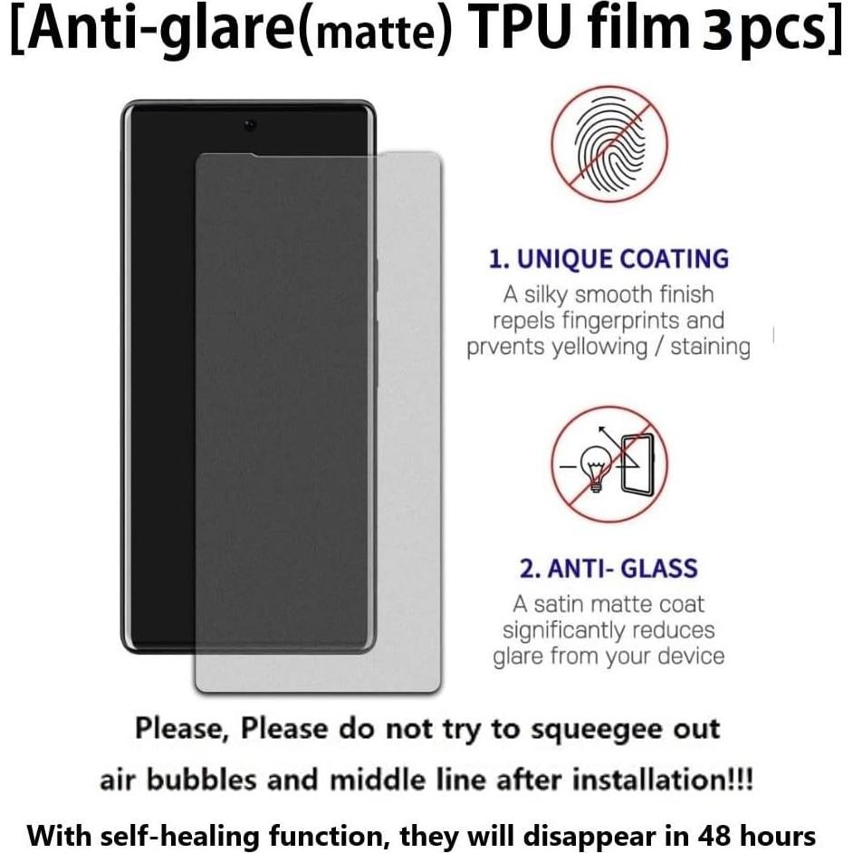 Protector de Pantalla TPU Autocurativo Google Pixel 8 Pro 5G - 3 Mate + 3 Transparente + 2 Lentes