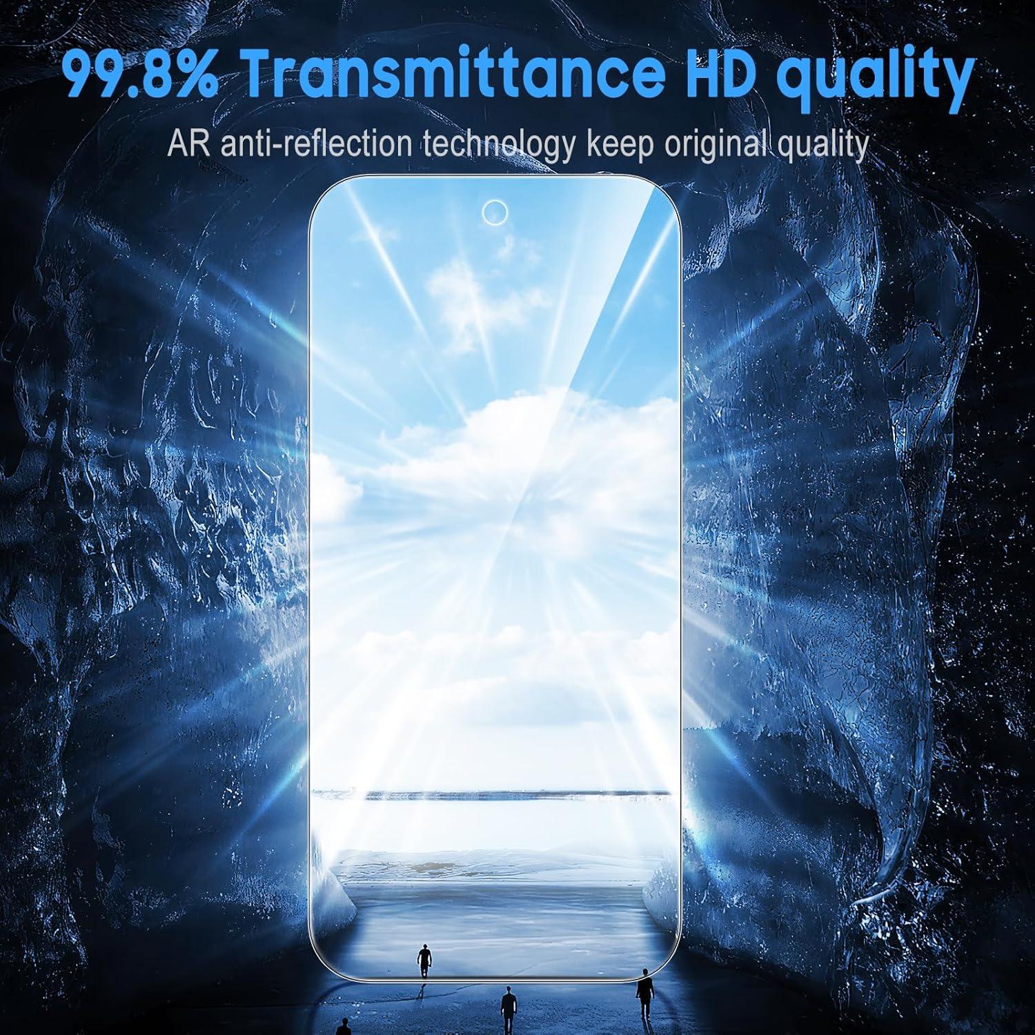 Uyiton UnBreak-Glass for Google Pixel 9/9 Pro screen protector, [Ultrasonic Fingerprint Support] Scratch-Resistant Bubble-Free [Case Friendly] Screen Protector for Google Pixel 9/9 Pro, 3 Pack