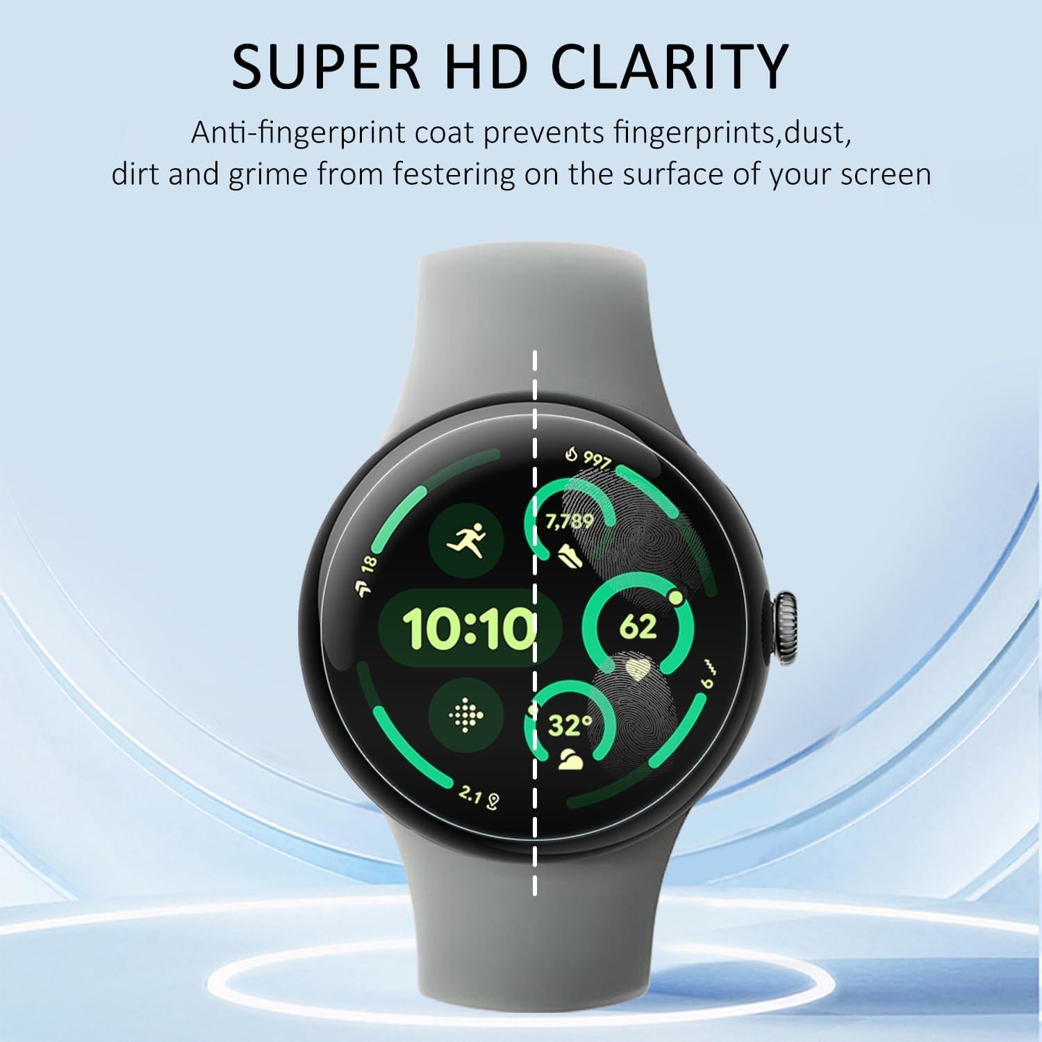 Paquete de 6 protectores de pantalla SPGUARD para Pixel Watch 3 45mm