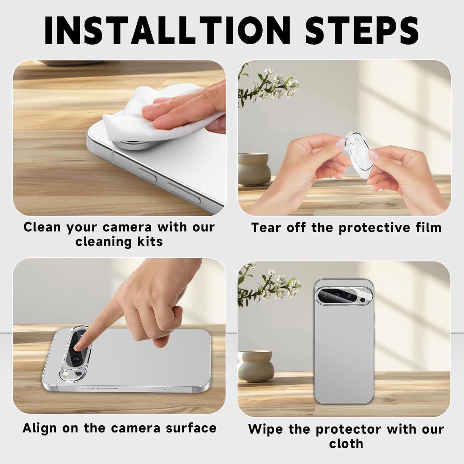 Paquete de 3 Protectores de Lente para Google Pixel 9 Pro XL