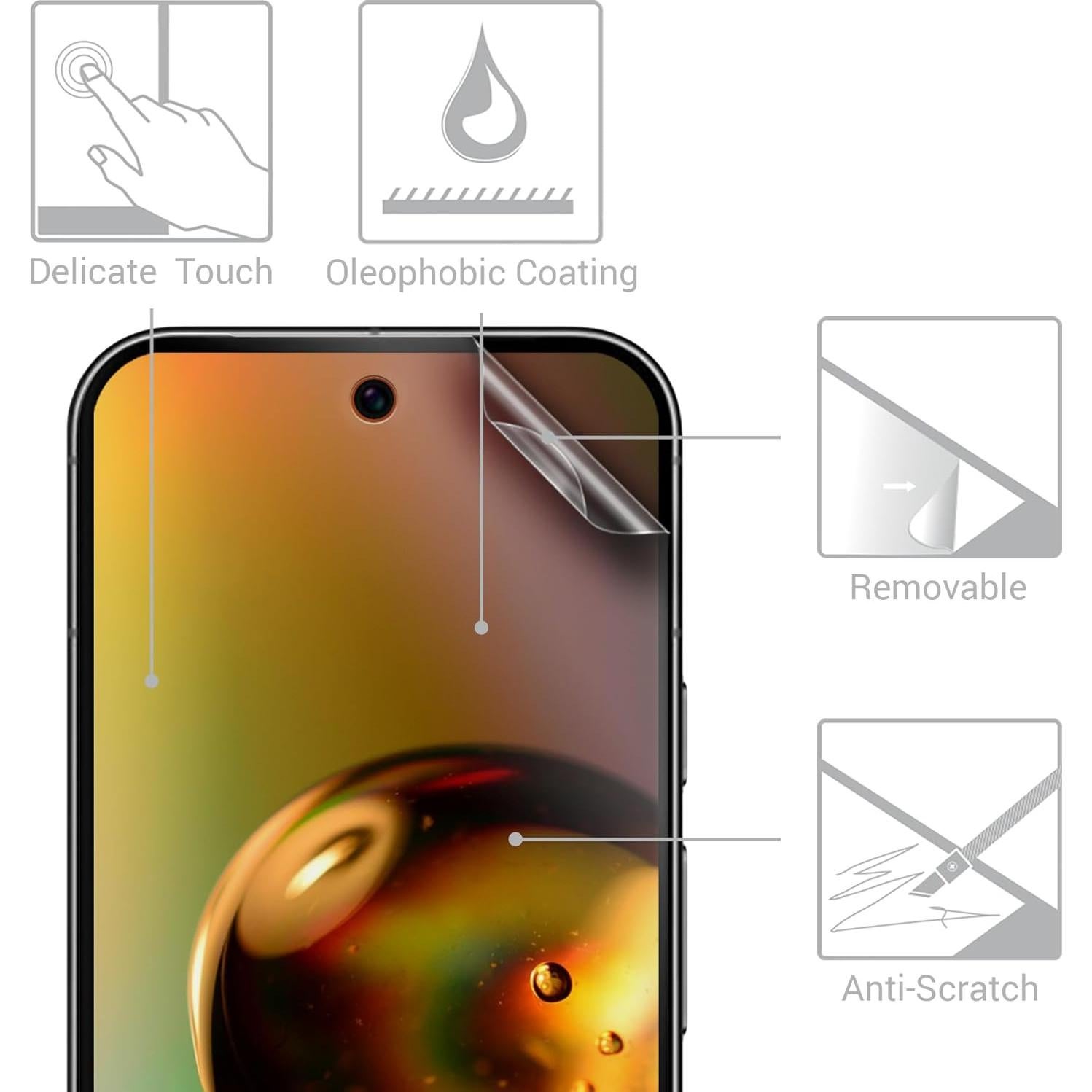 kwmobile Protector de Pantalla Google Pixel 9a - Antirreflejo Mate