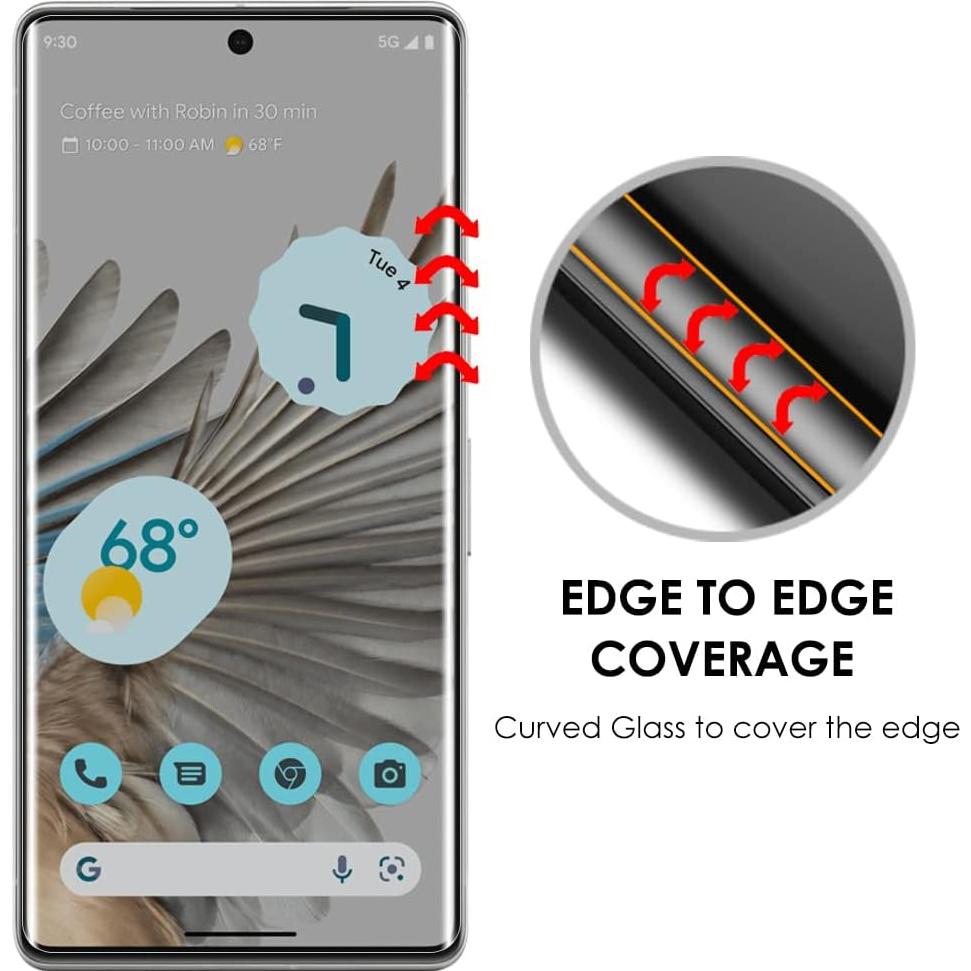 Paquete de 3 Protectores de Pantalla Vidrio Templado Akcoo Pixel 7 Pro