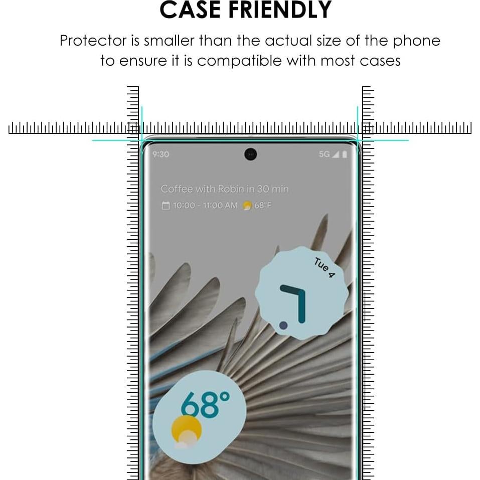 Paquete de 3 Protectores de Pantalla Vidrio Templado Akcoo Pixel 7 Pro