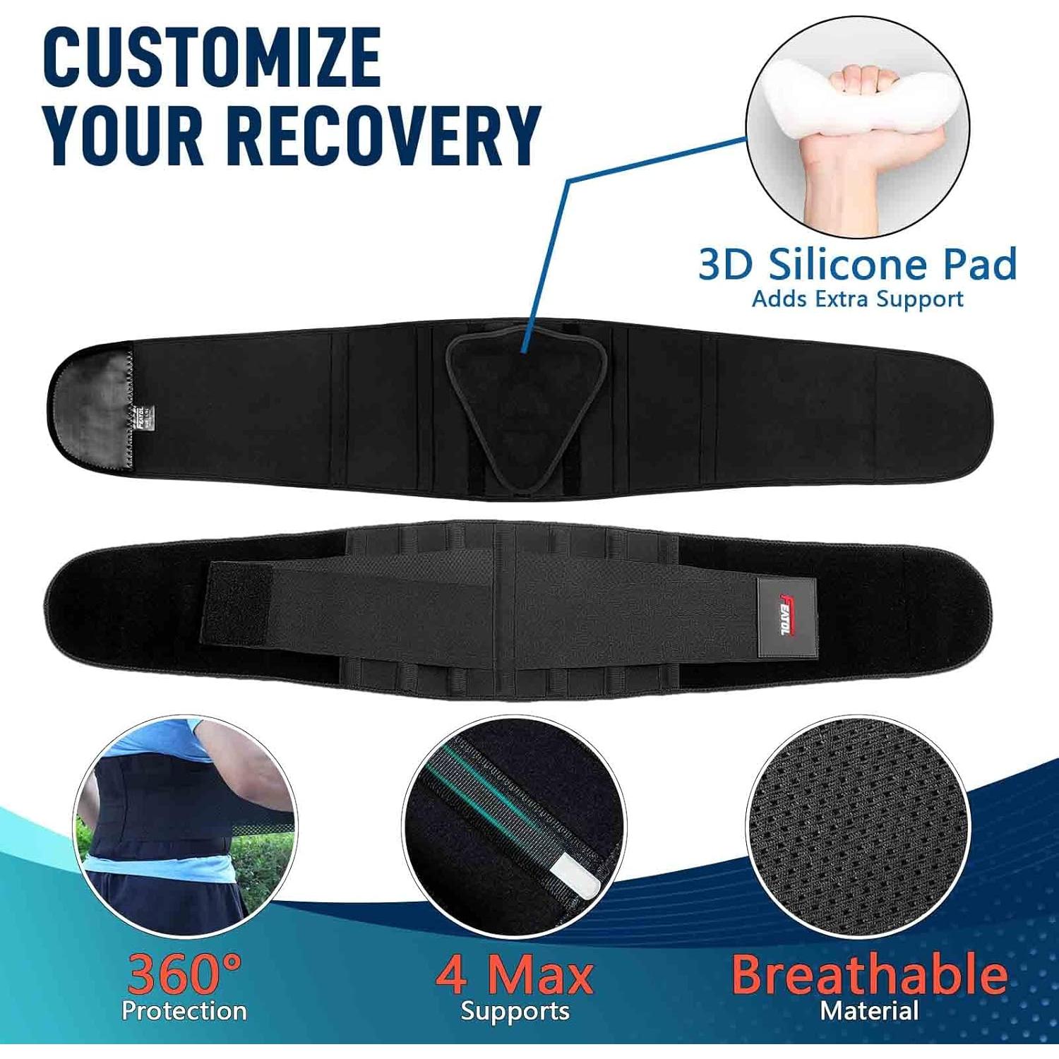 Faja Lumbar FEATOL con Almohadilla 3D Ergonómica S/M