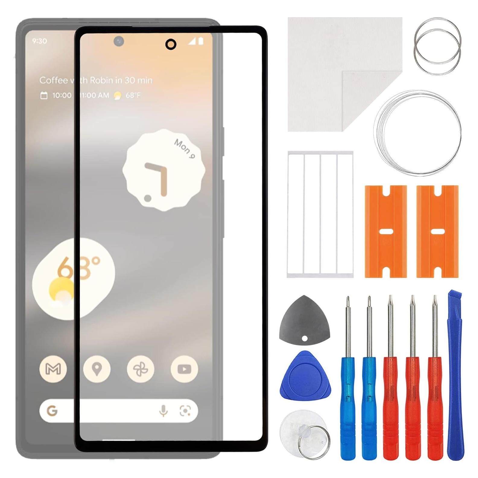 Reemplazo de Cristal Frontal Google Pixel 6a + Kit de Herramientas