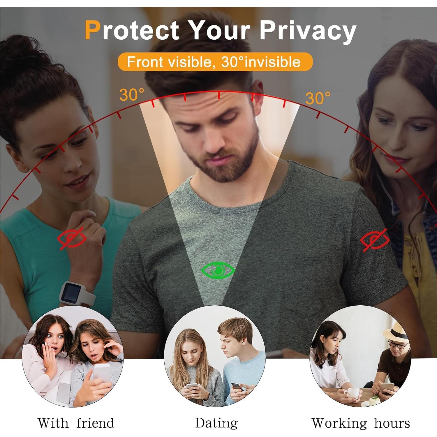 Protector de Pantalla de Privacidad Mikoyi para Google Pixel 8A - Vidrio Templado 9H + Lentes