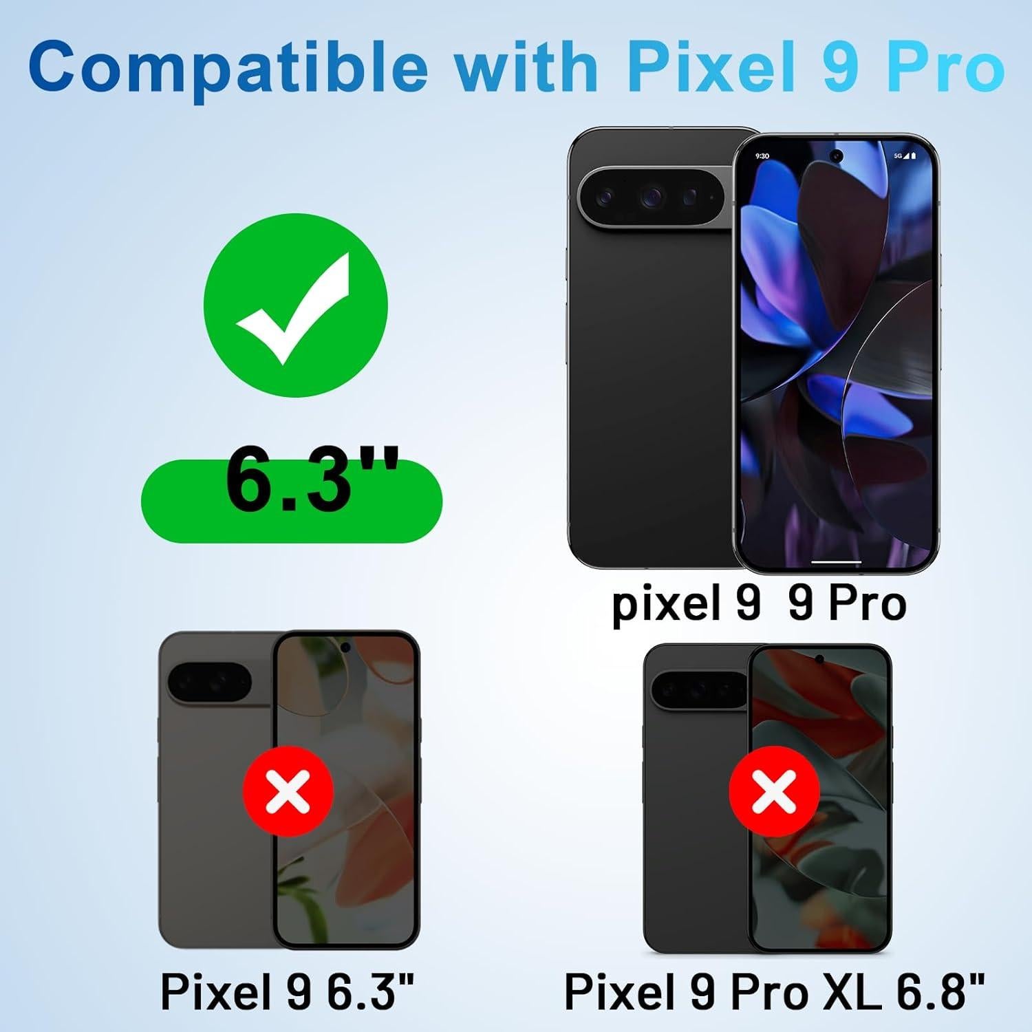 Protector de Pantalla Privado Vidrio Templado Pixel 9 Pro 5G