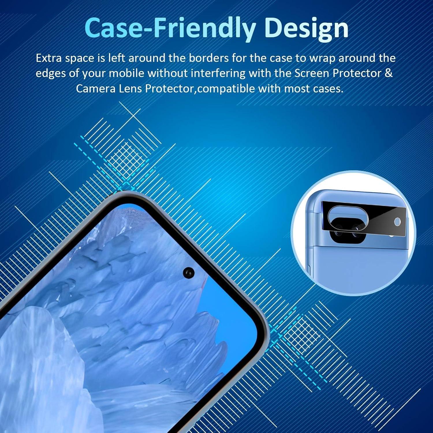 Protector de Pantalla Vidrio Templado 9H para Pixel 8a 5G - 6 Piezas