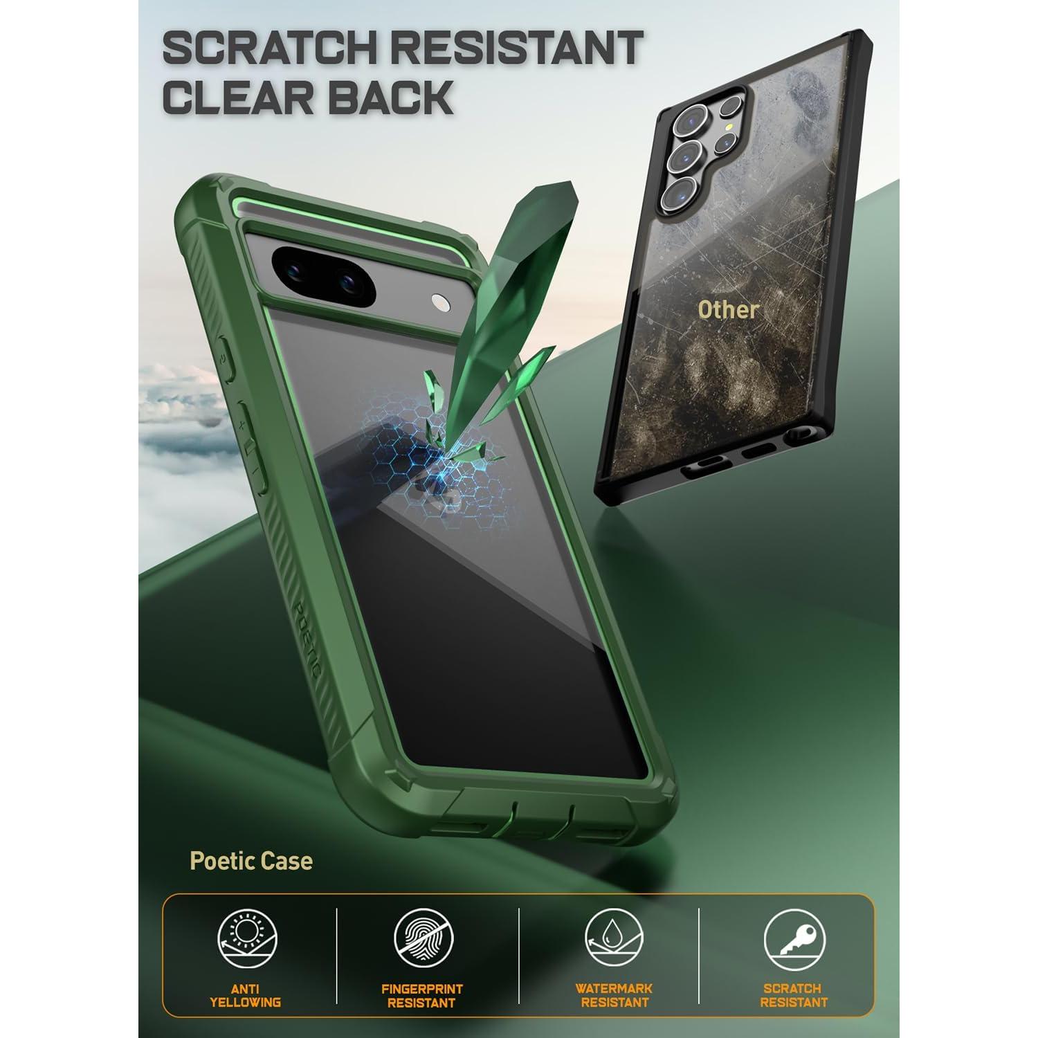 Funda Poetic Guardian Verde para Google Pixel 8A 5G - Antichoque